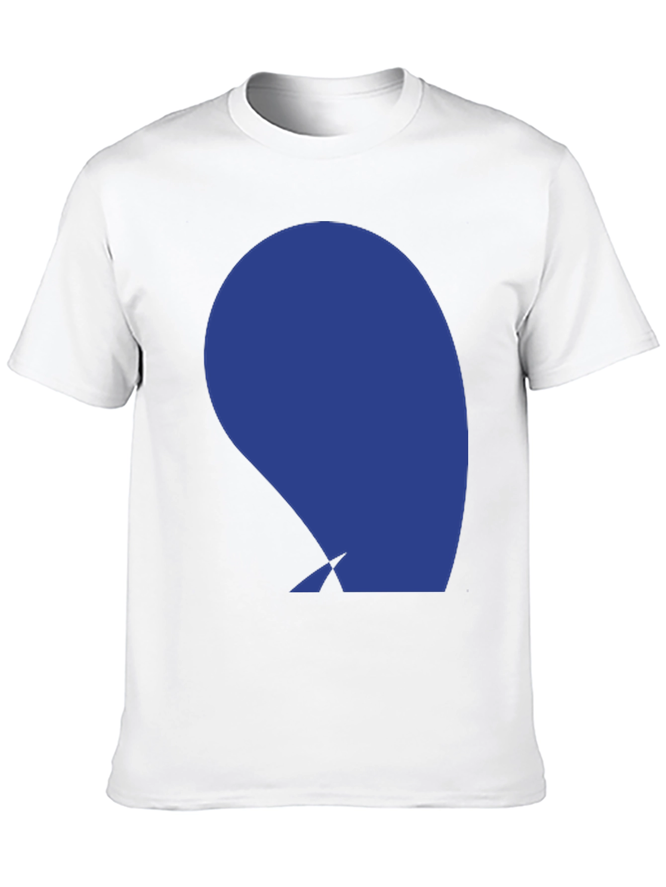 Abstract Blue Graphic Print Black T-Shirt