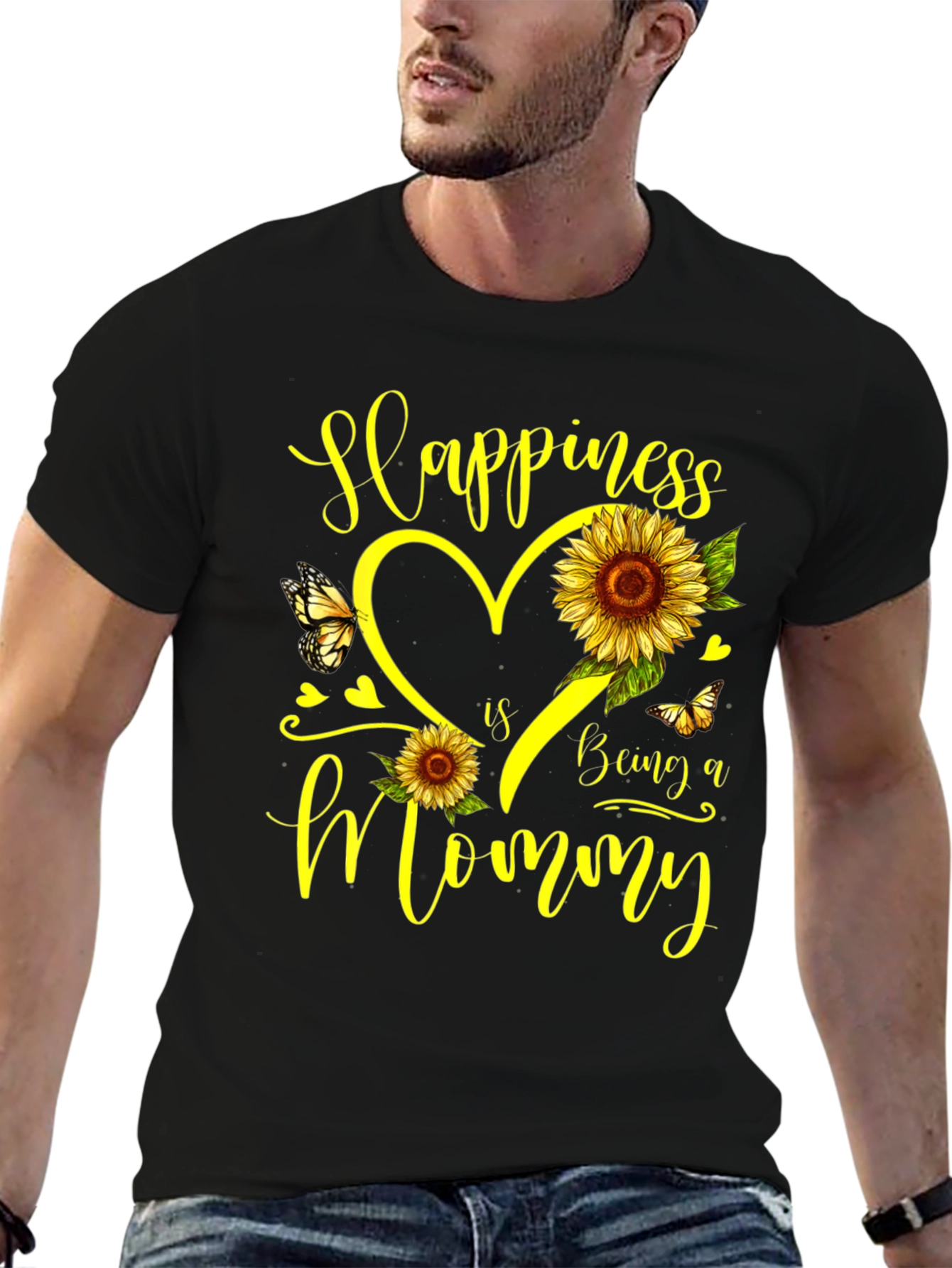 Happiness Is Being a Mommy Sunflower T-Shirt