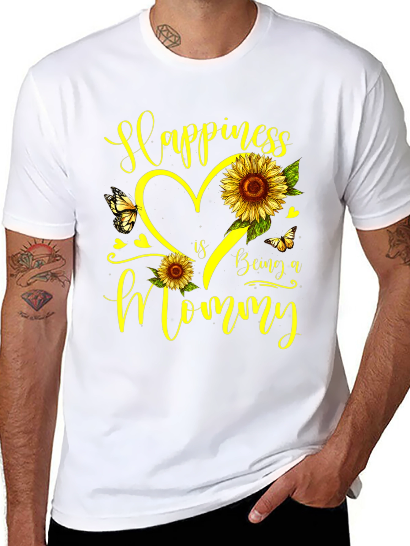 Happiness Is Being a Mommy Sunflower T-Shirt