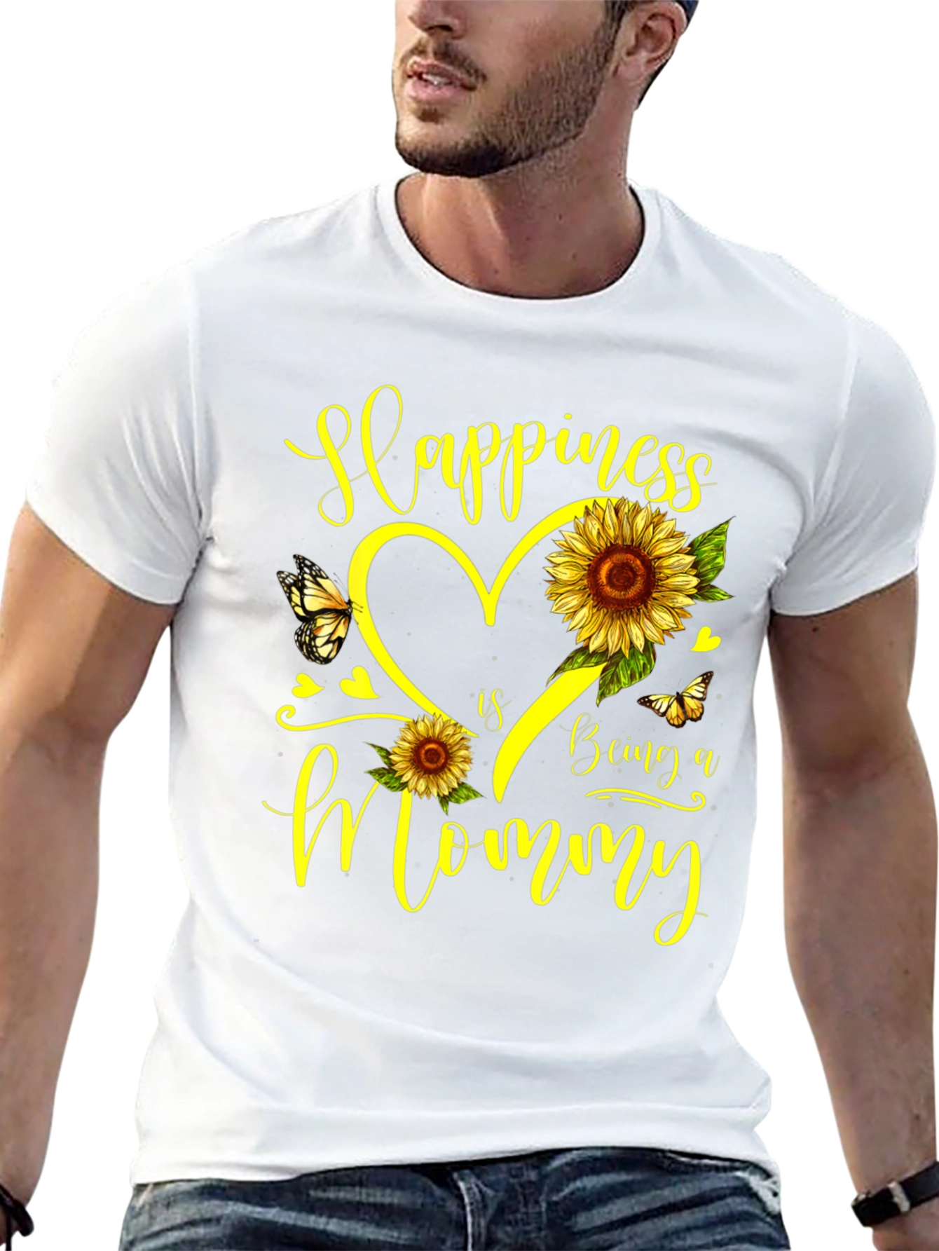 Happiness Is Being a Mommy Sunflower T-Shirt