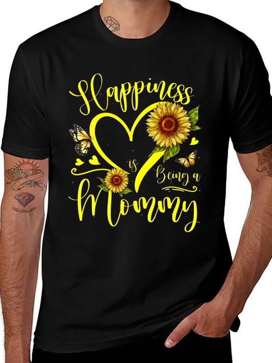 Happiness Is Being a Mommy Sunflower T-Shirt