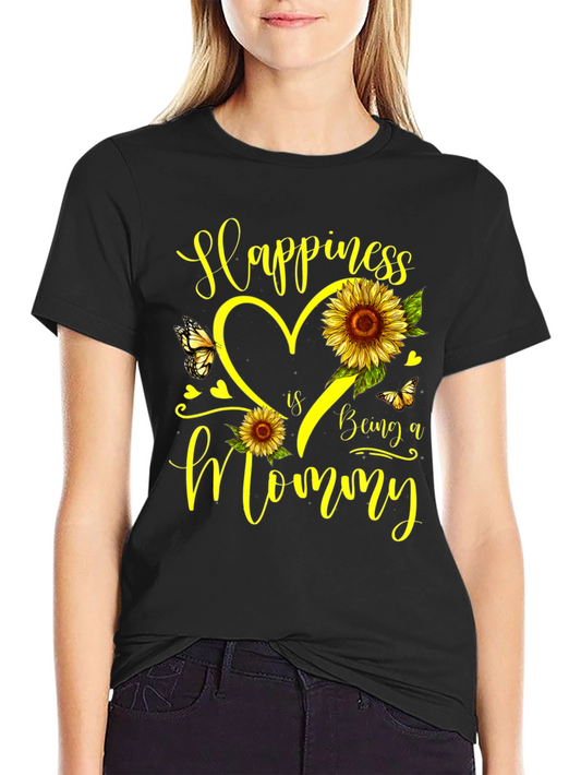 Happiness Is Being a Mommy Sunflower T-Shirt