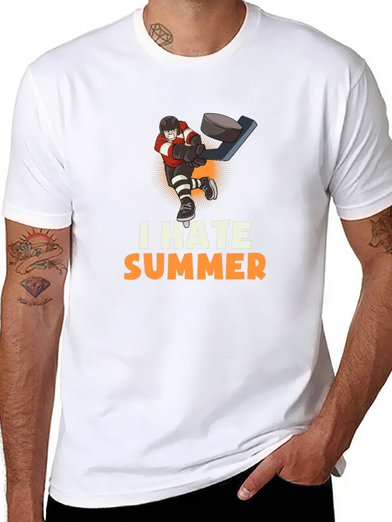 I Hate Summer Hockey Graphic Tee