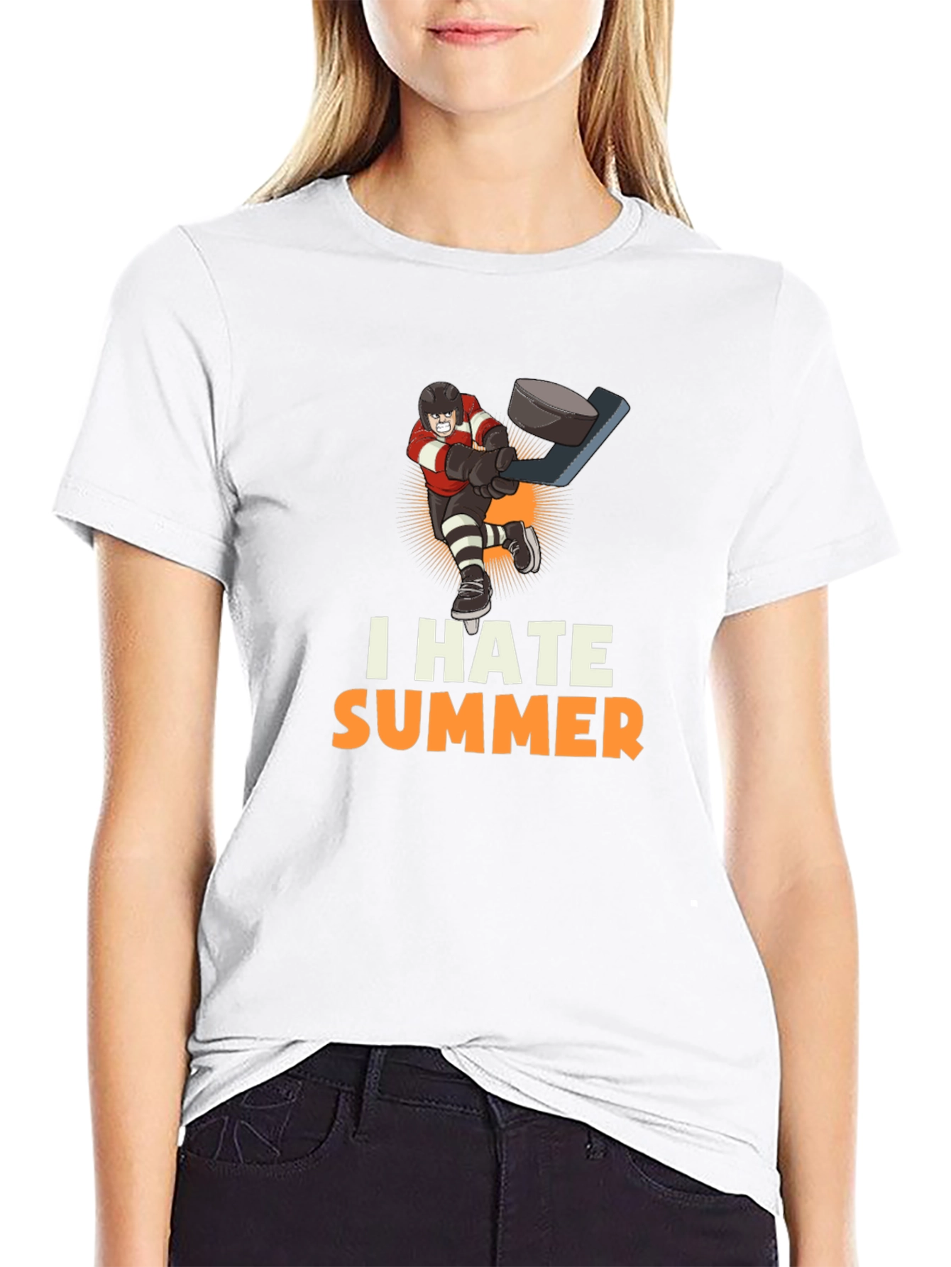 I Hate Summer Hockey Graphic Tee
