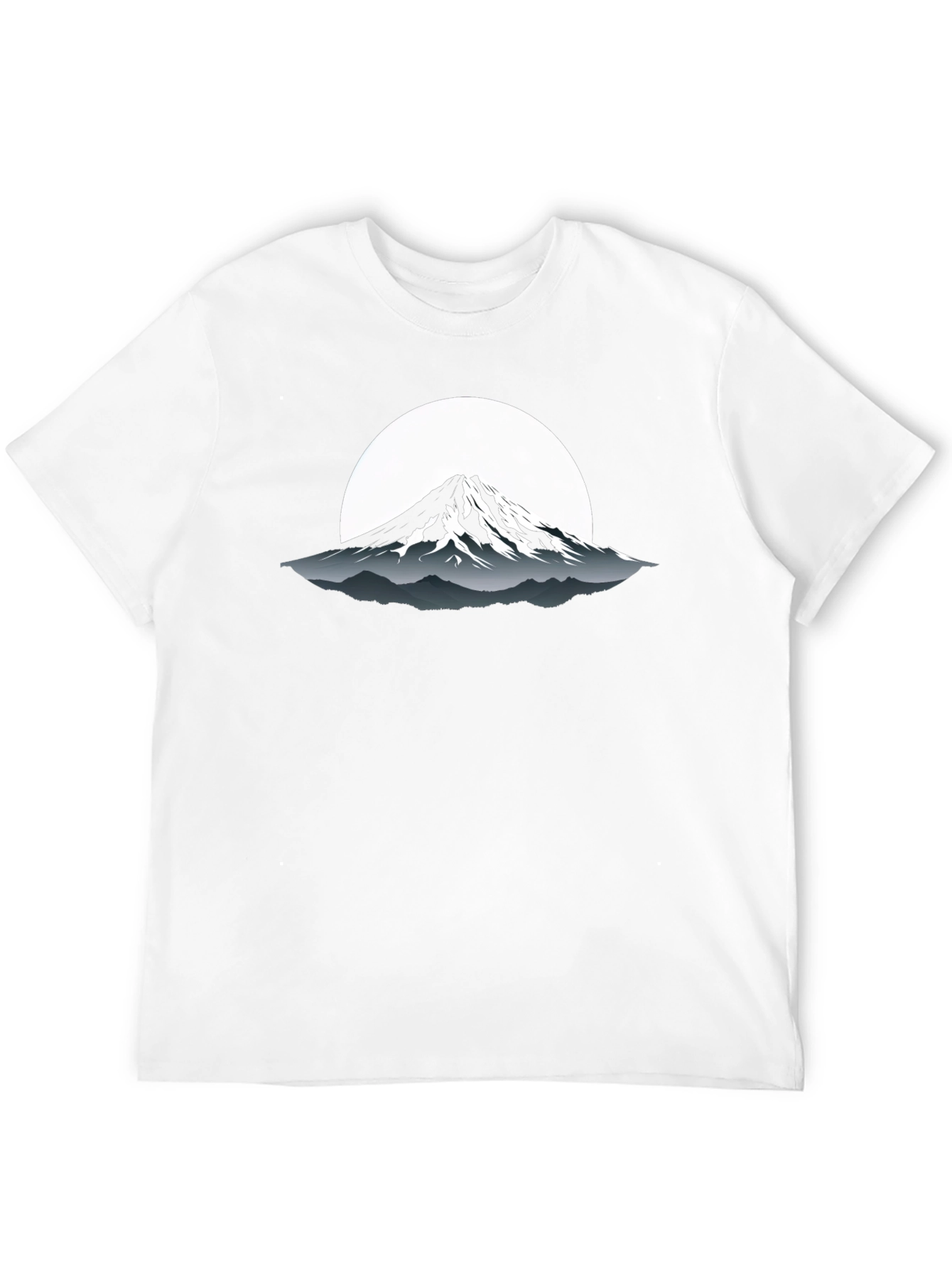 Mountain Moon Graphic Tee - Black Casual Shirt