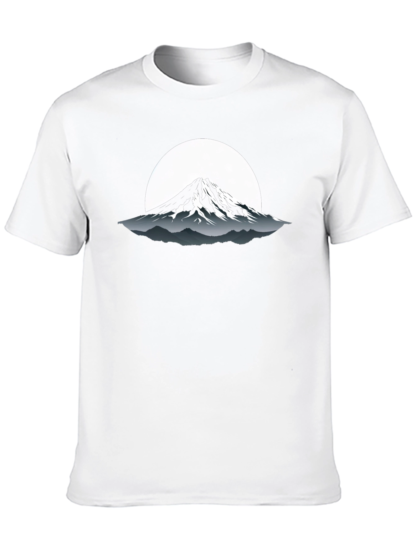 Mountain Moon Graphic Tee - Black Casual Shirt