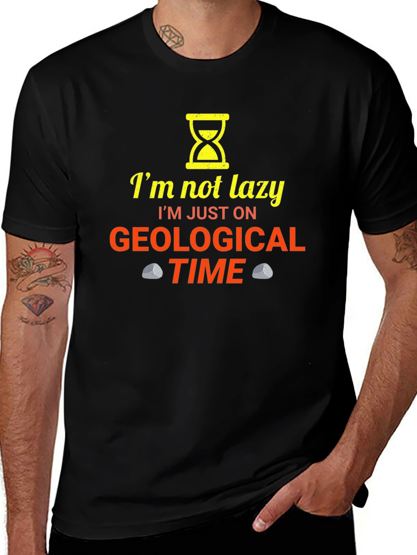 Geological Time Funny Black T-Shirt
