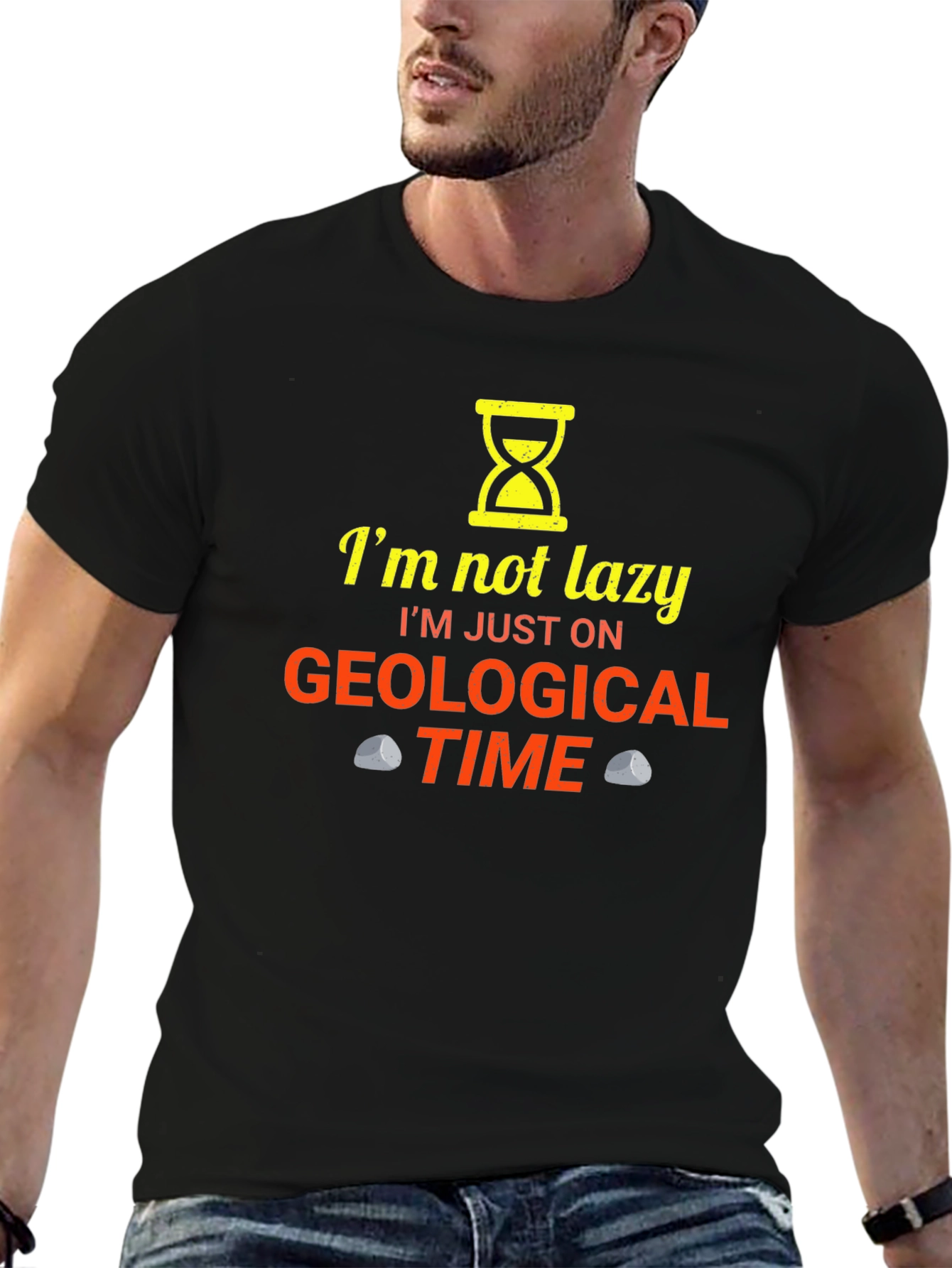 Geological Time Funny Black T-Shirt