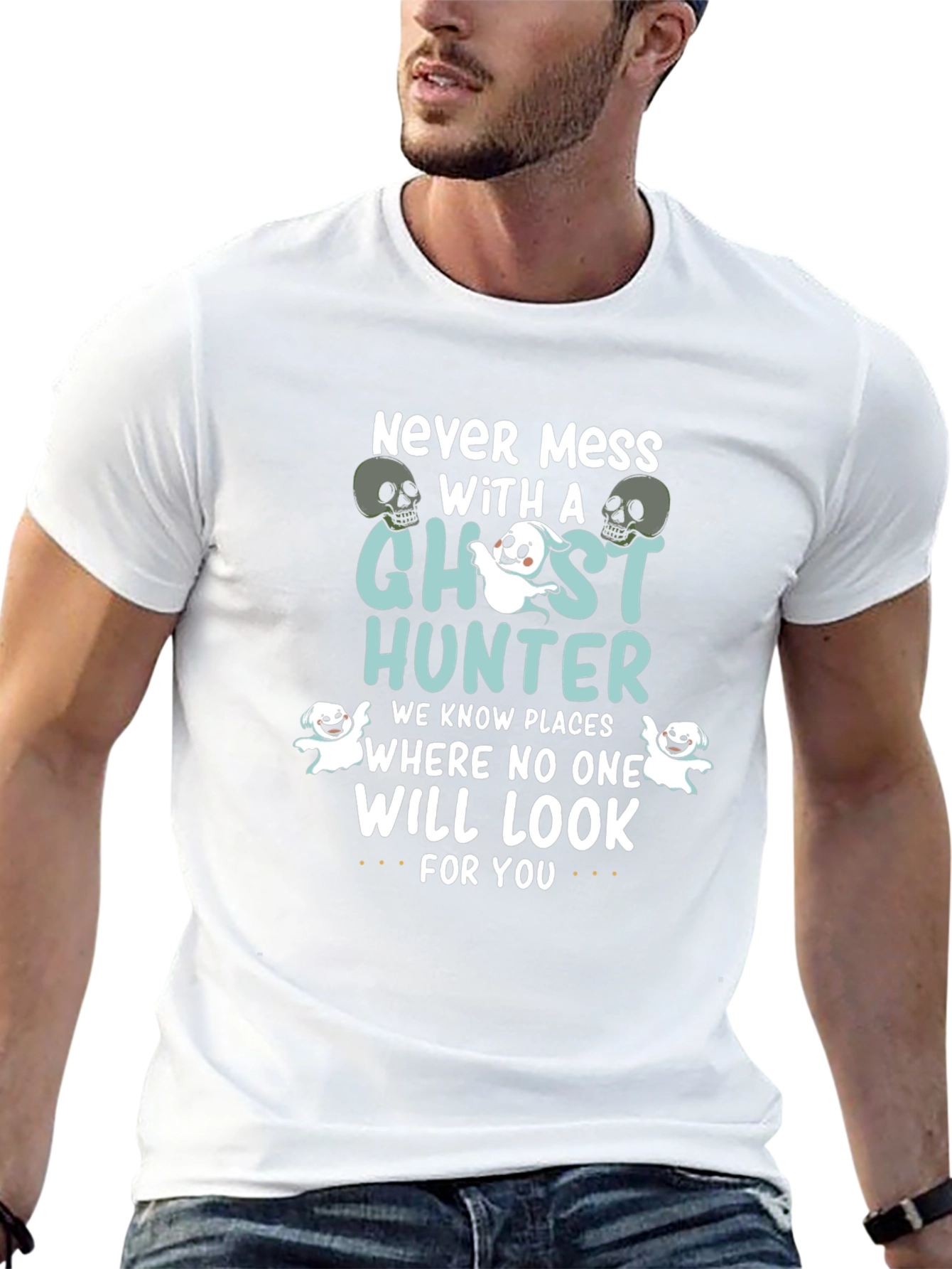 Ghost Hunter T-Shirt - Halloween Design