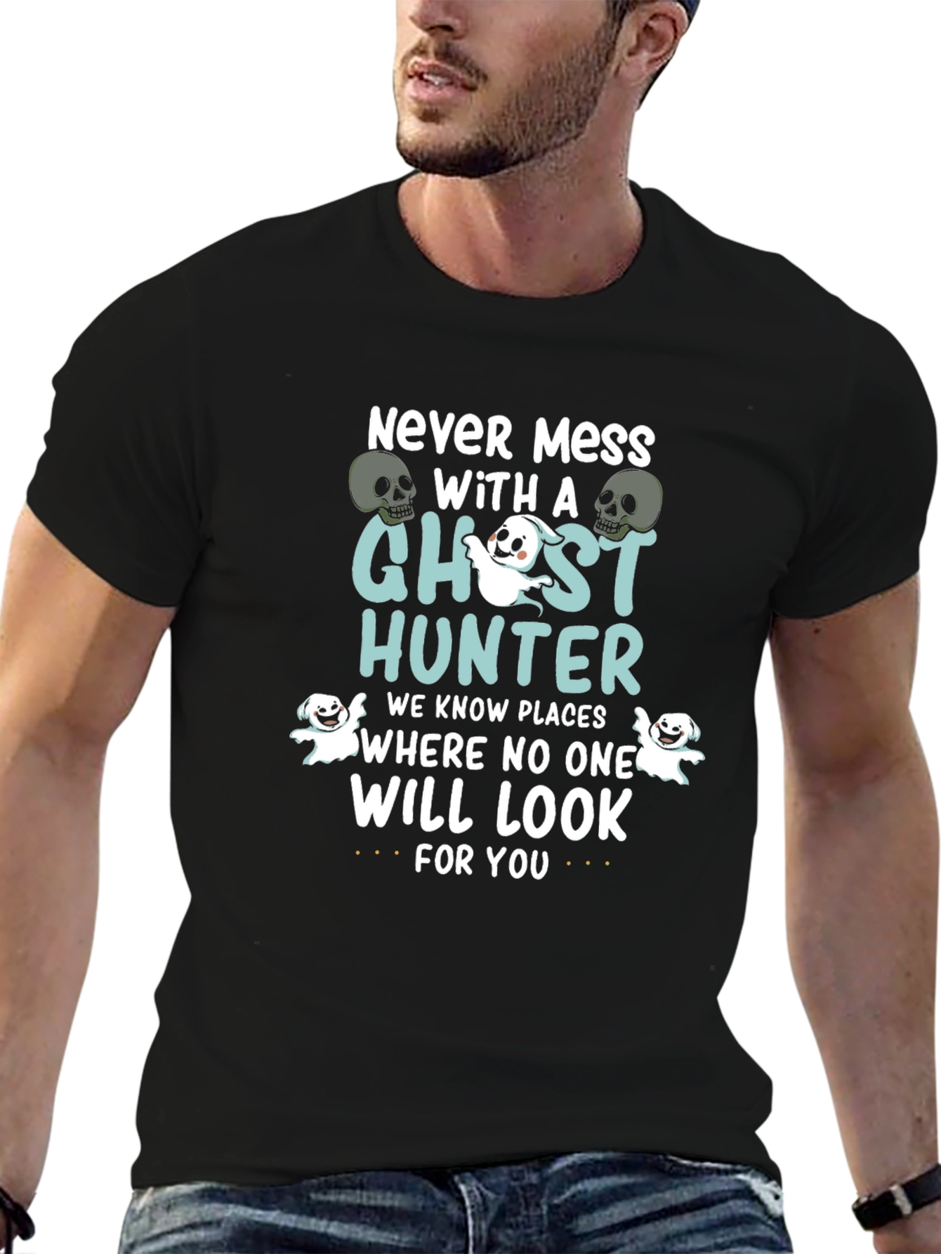 Ghost Hunter T-Shirt - Halloween Design