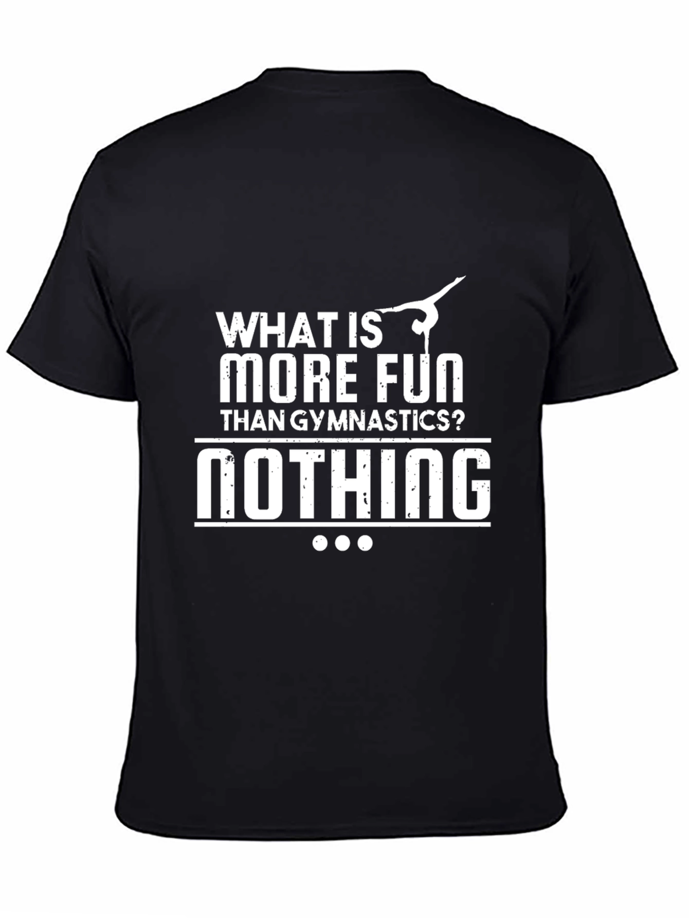 Gymnastics Fun Graphic Tee - Black Cotton Blend