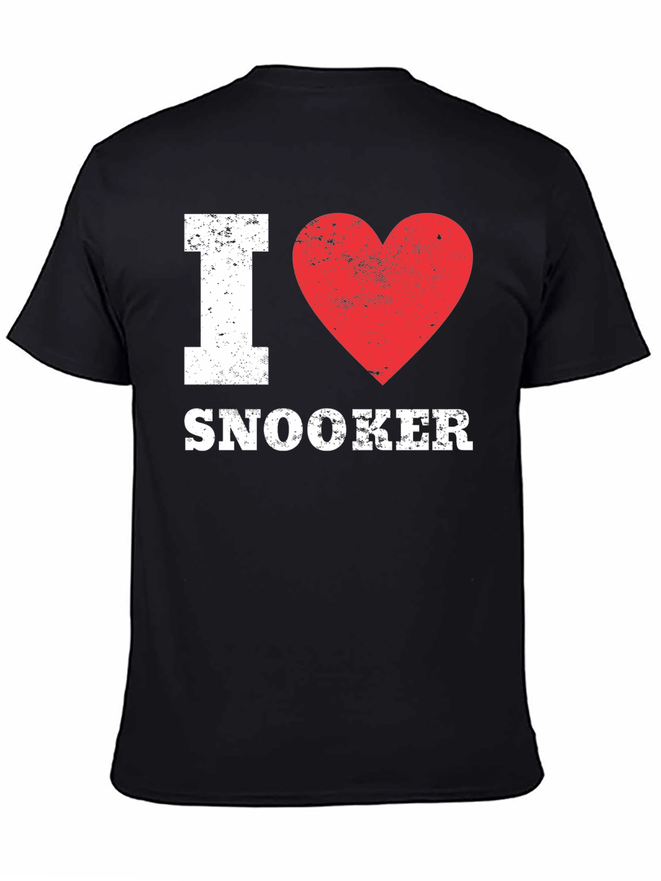 I Love Snooker T-Shirt - Black Graphic Print