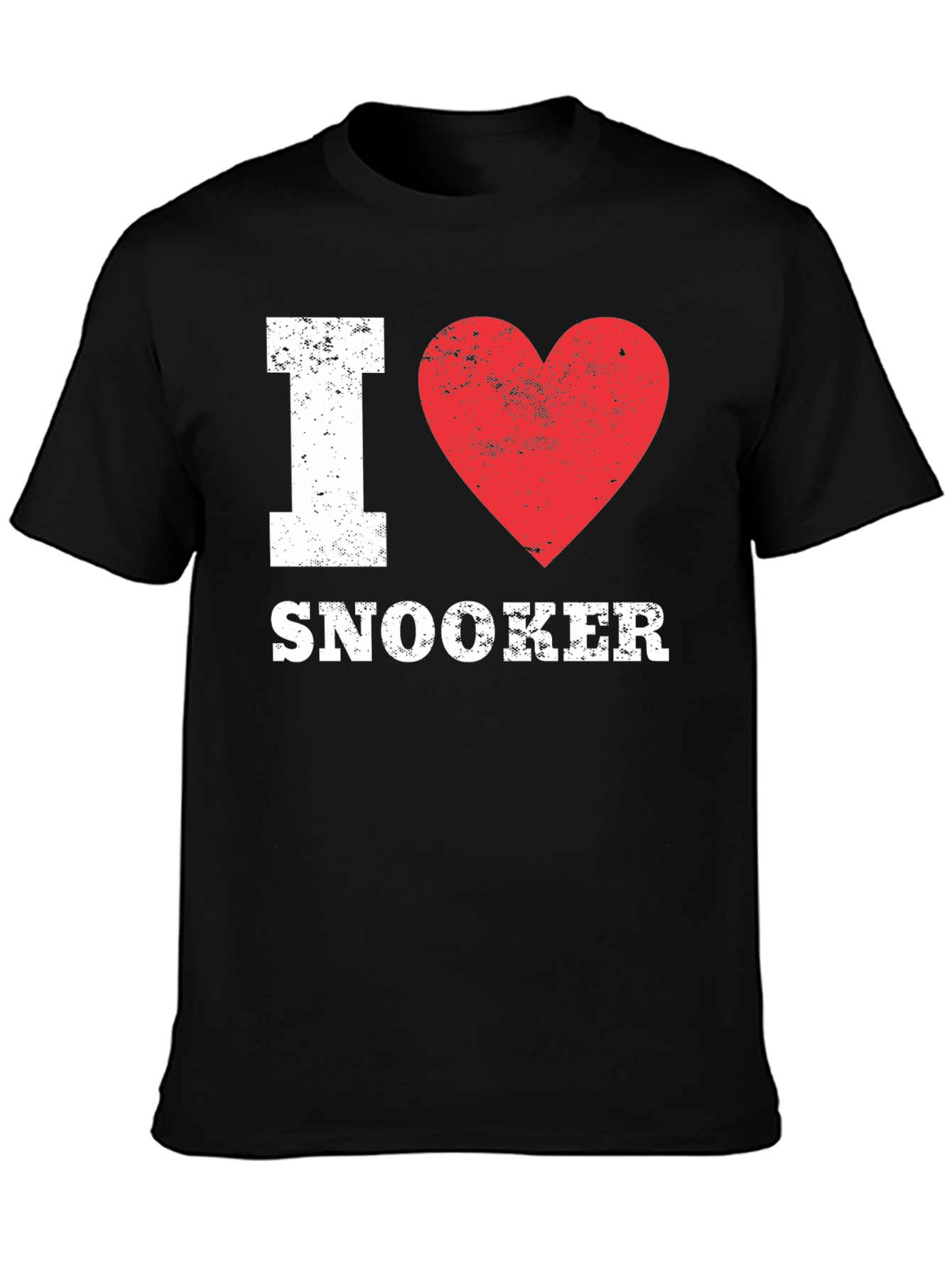 I Love Snooker T-Shirt - Black Graphic Print