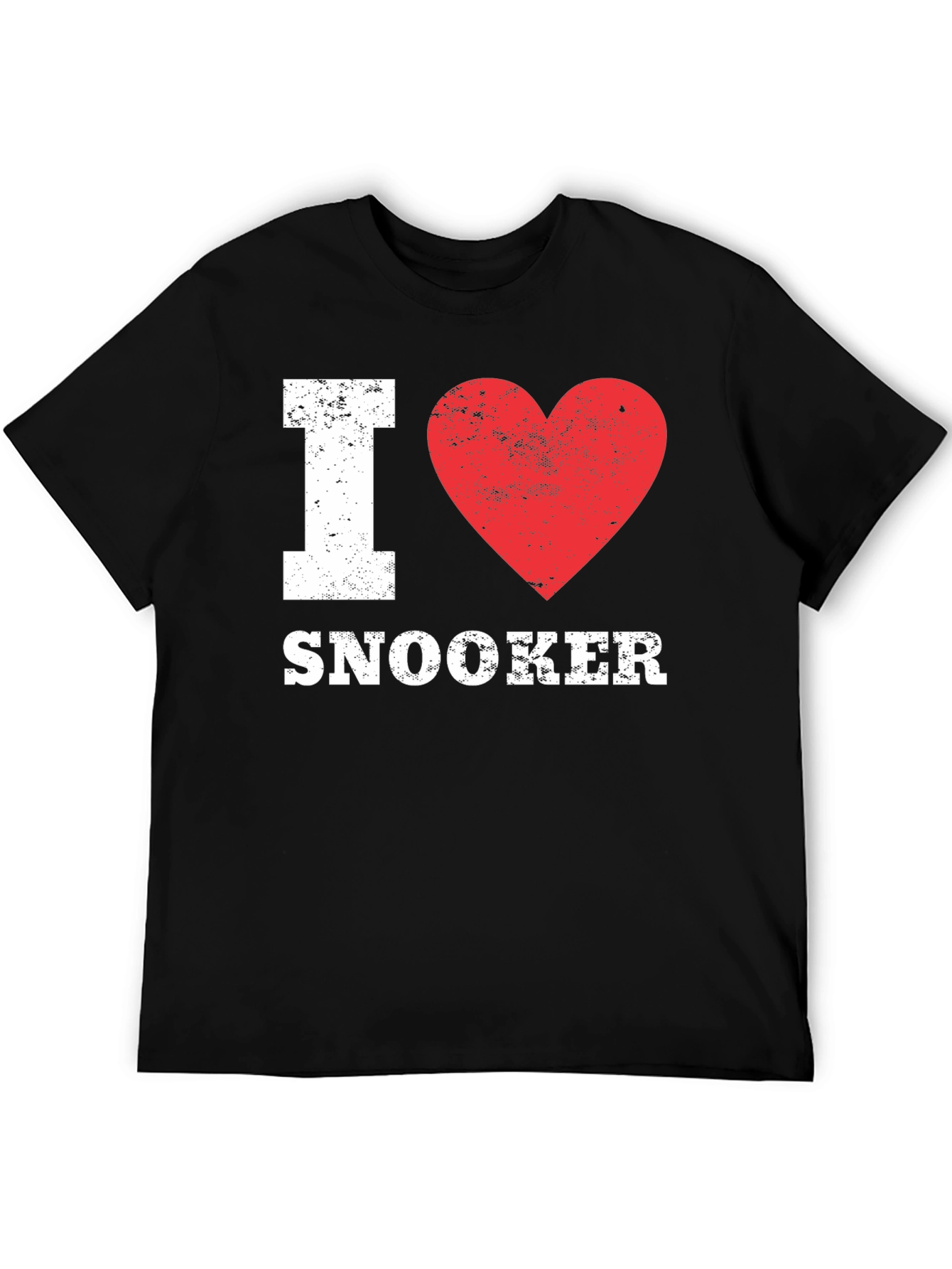 I Love Snooker T-Shirt - Black Graphic Print