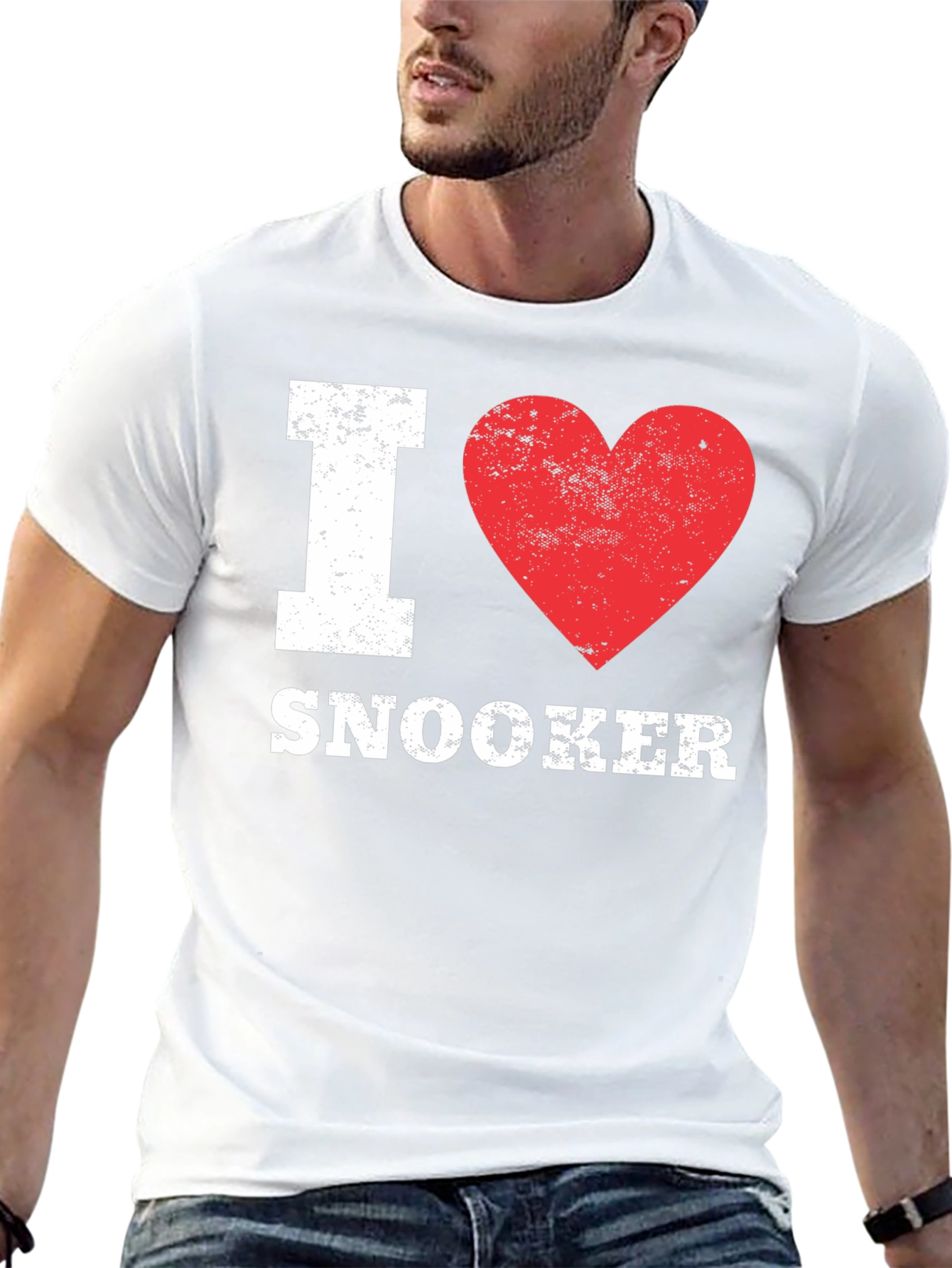 I Love Snooker T-Shirt - Black Graphic Print
