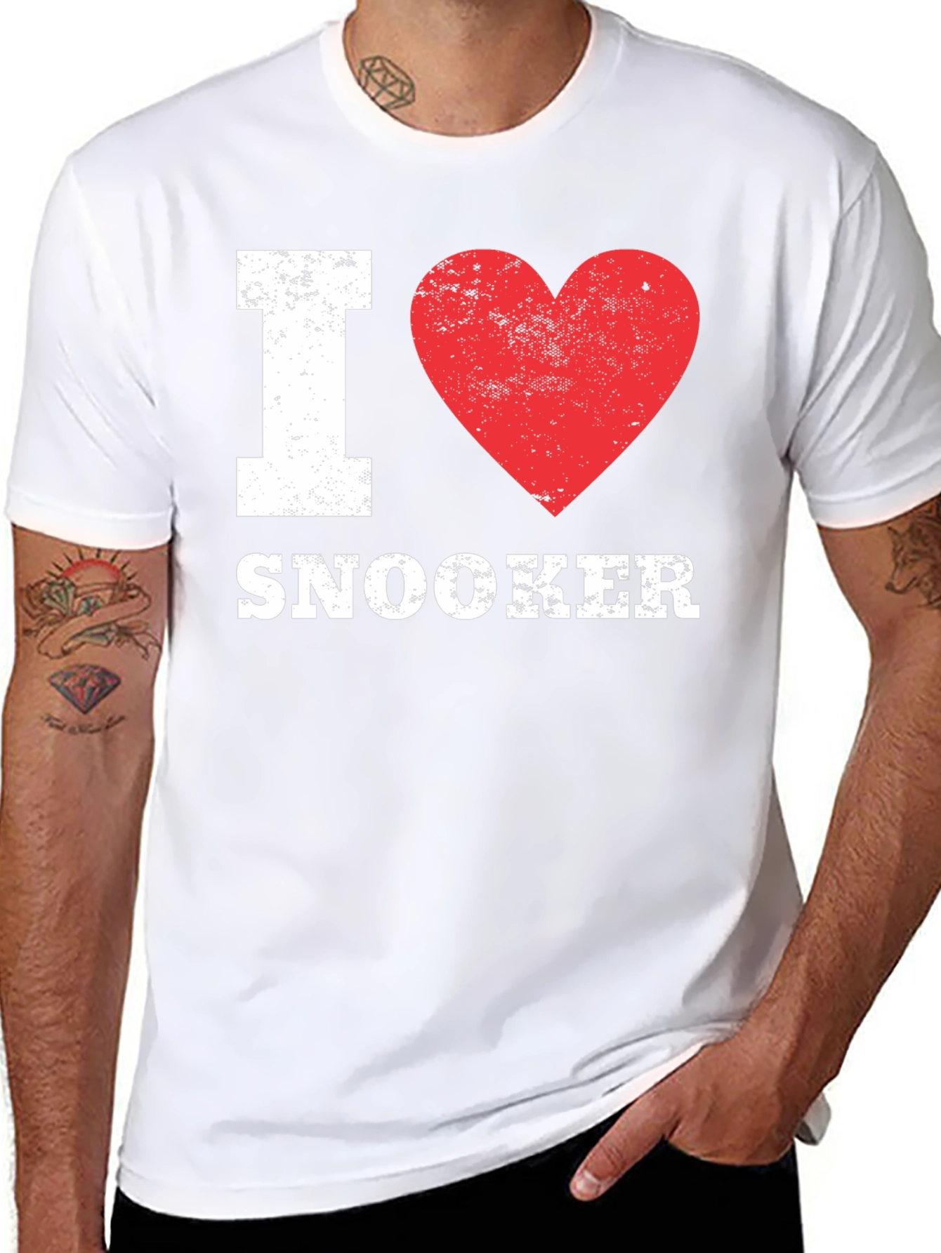 I Love Snooker T-Shirt - Black Graphic Print