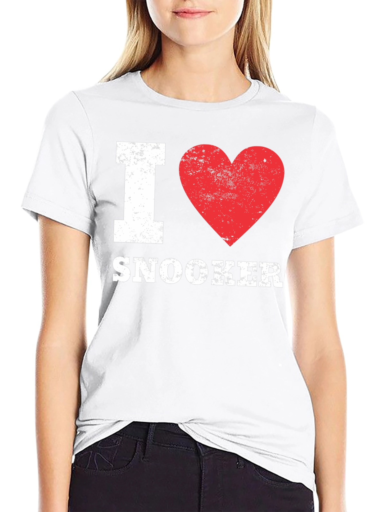 I Love Snooker T-Shirt - Black Graphic Print