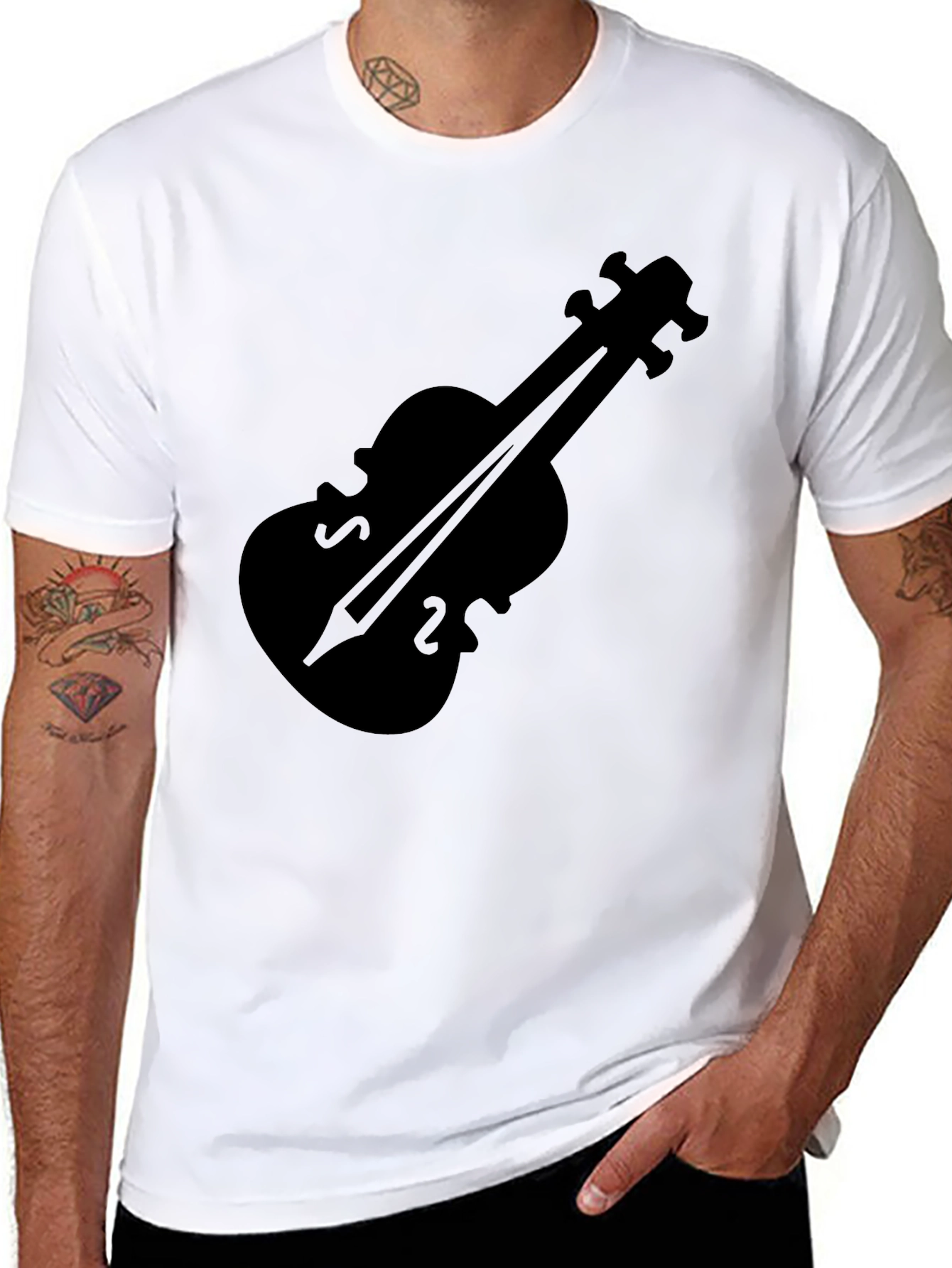 Violin Graphic Tee - Classic Music Lover Shirt