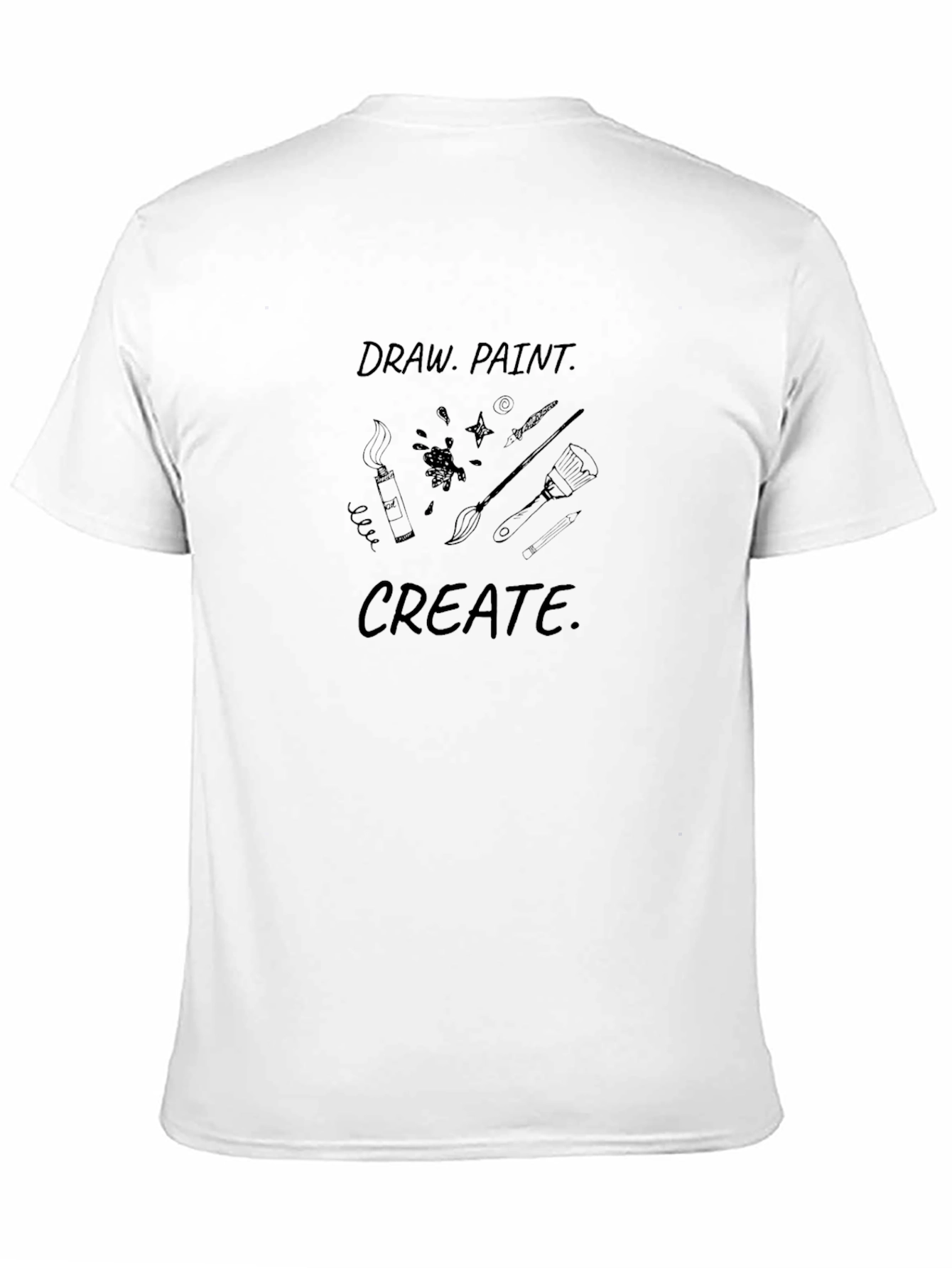 Draw Paint Create Black T-Shirt