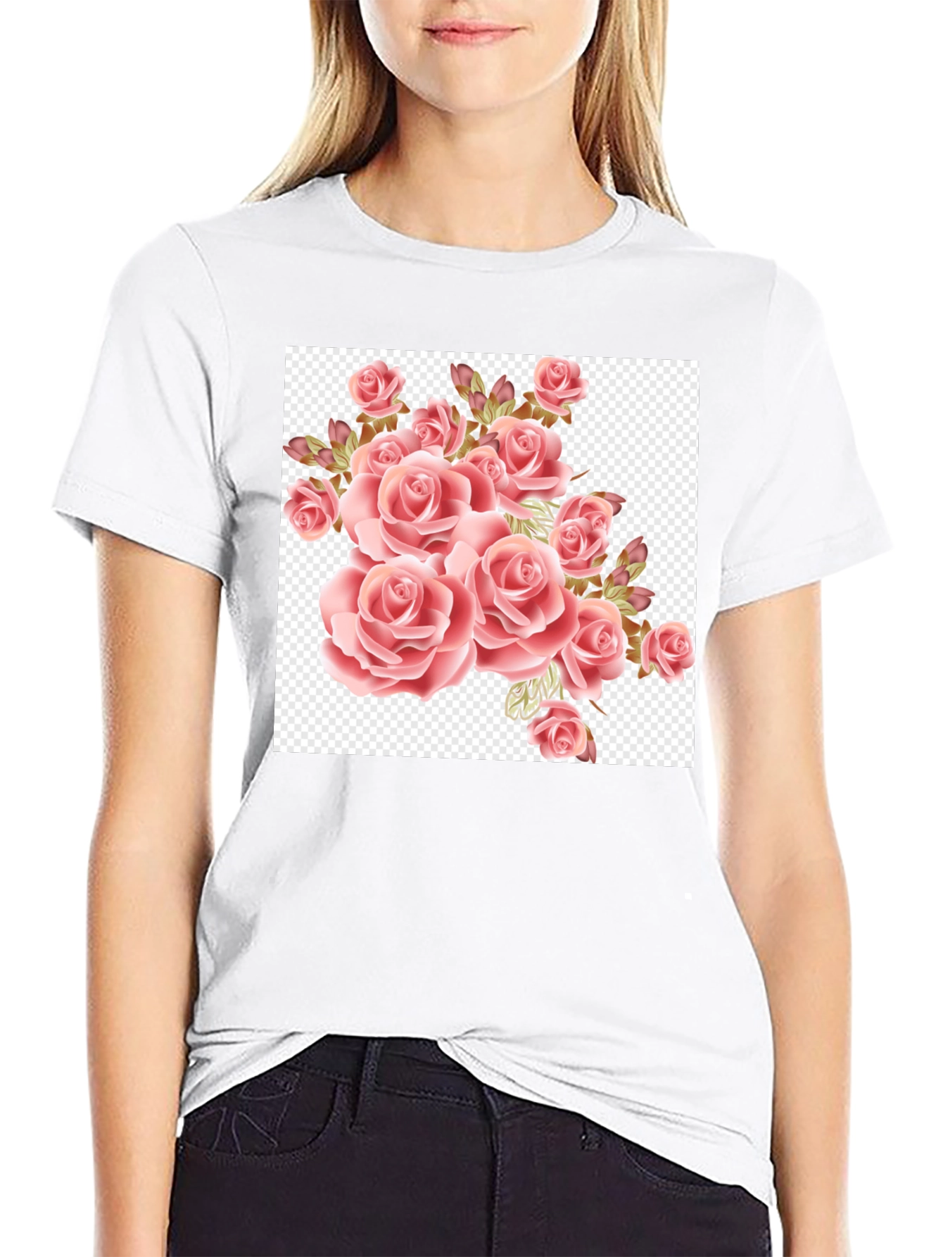 Floral Roses T-Shirt - Soft Graphic Tee