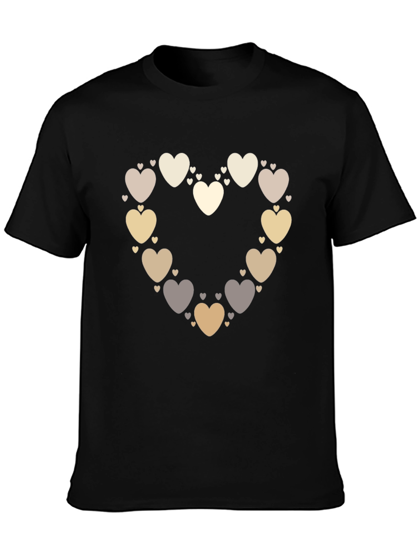 Heart of Hearts Graphic Tee - Black Casual Shirt