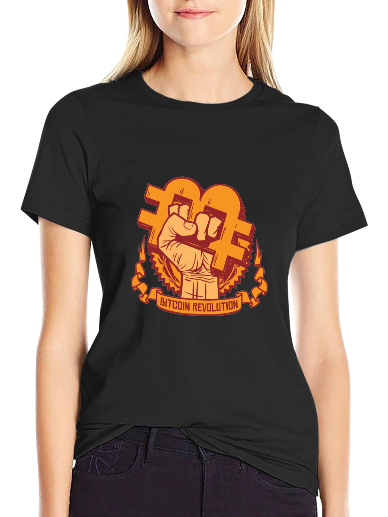 Bitcoin Revolution Graphic T-Shirt - Black