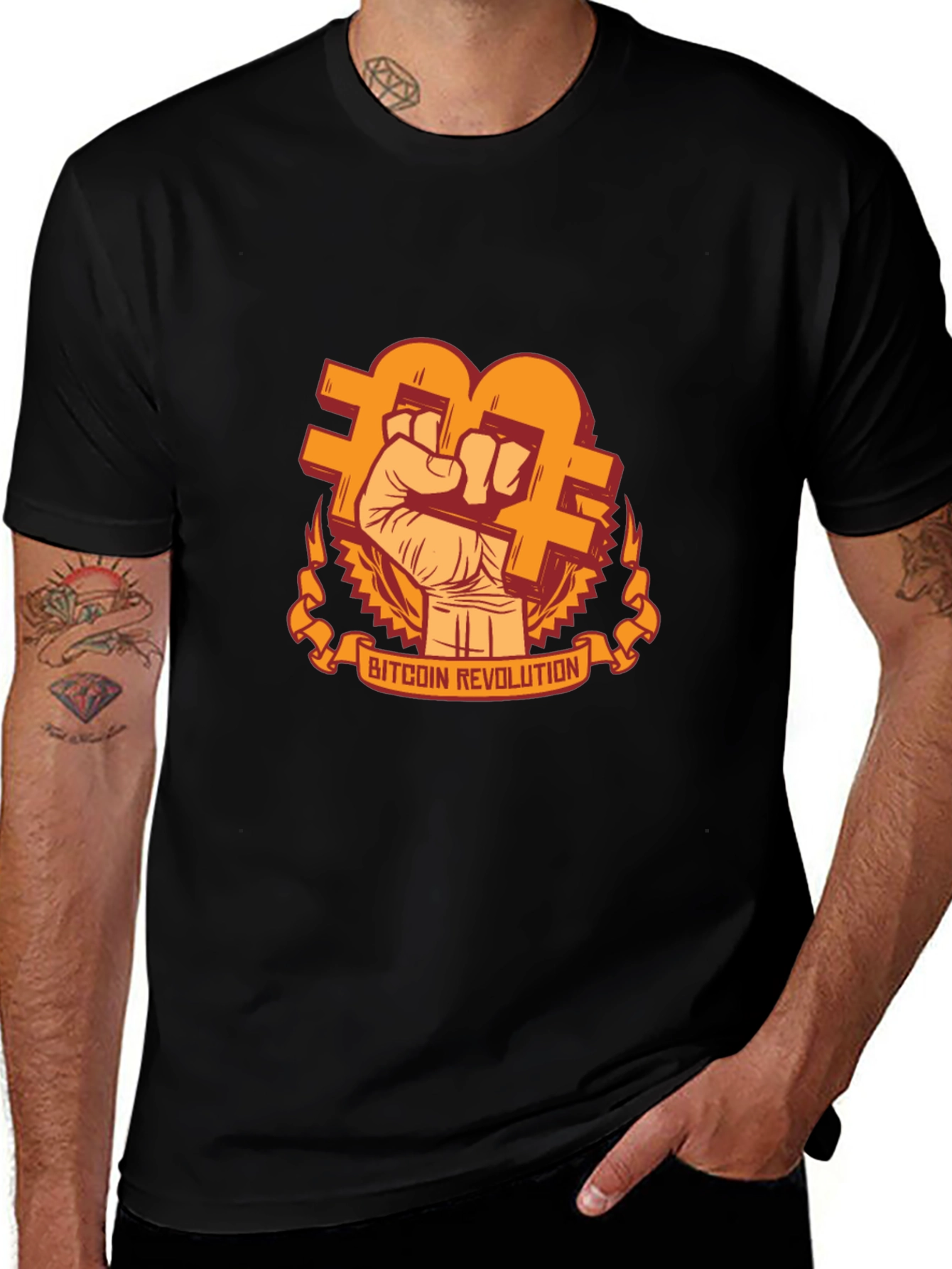 Bitcoin Revolution Graphic T-Shirt - Black