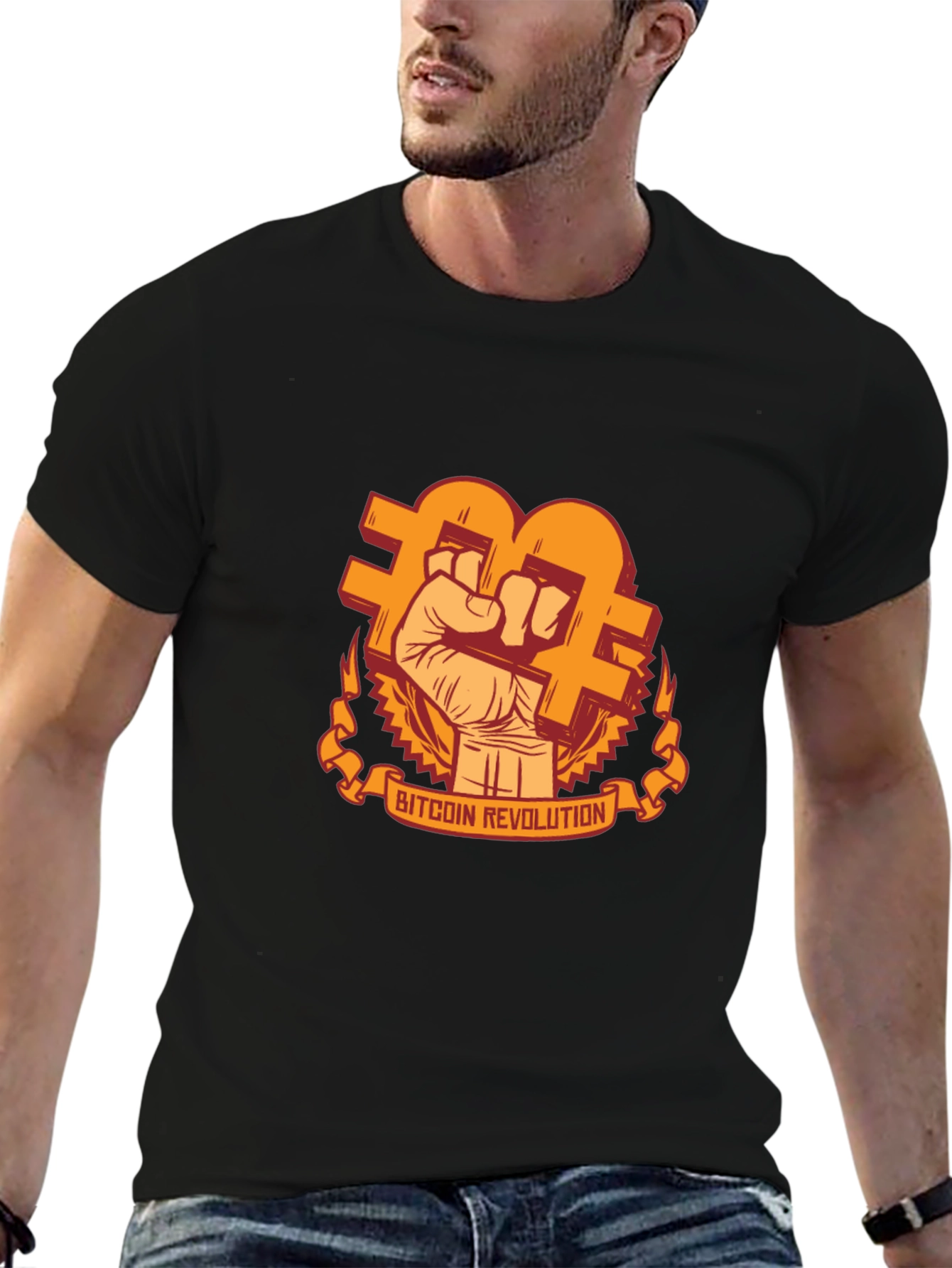 Bitcoin Revolution Graphic T-Shirt - Black