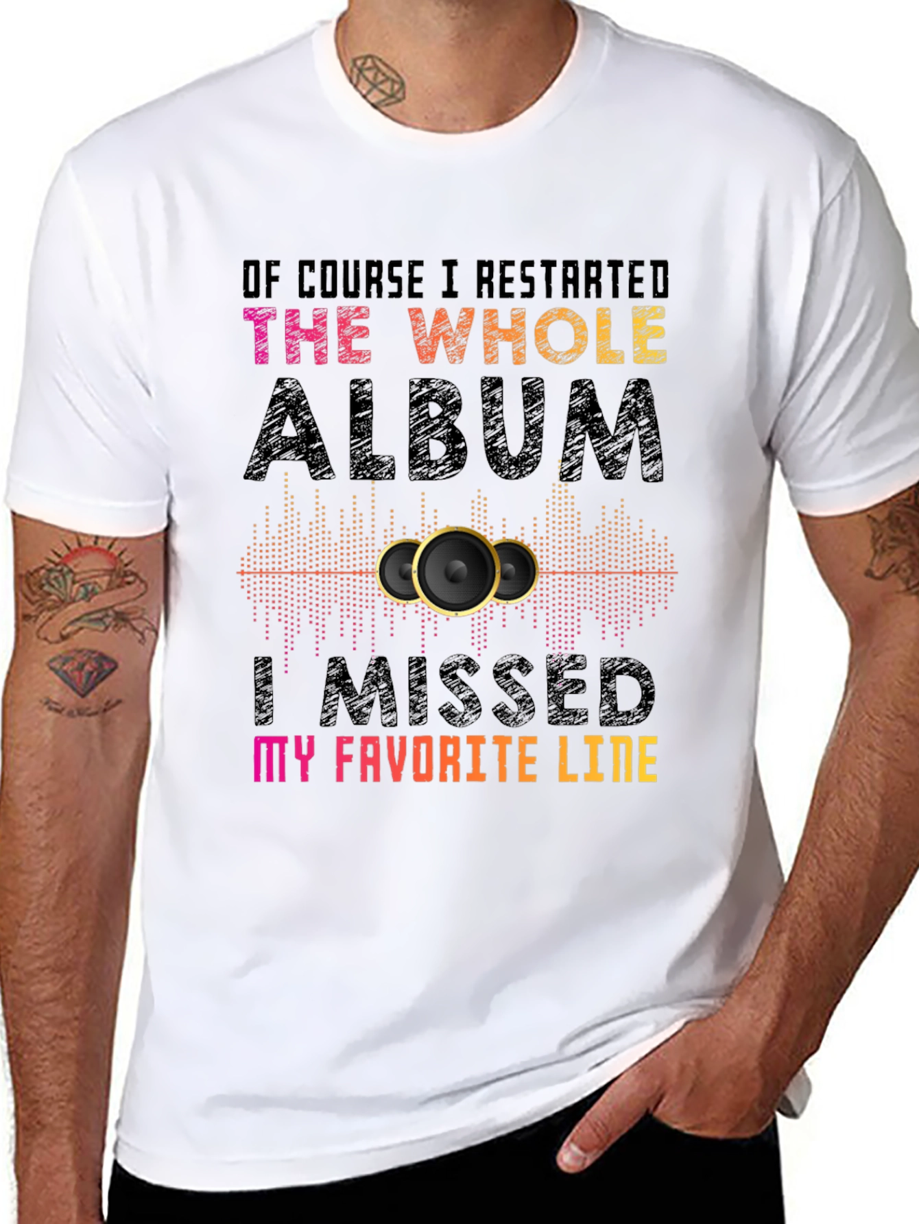 Music Lover T-Shirt: I Restarted the Album