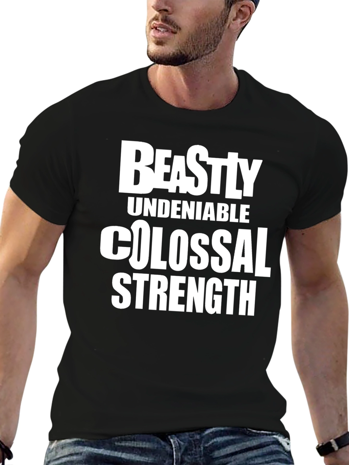 Beastly Strength Black Graphic Tee