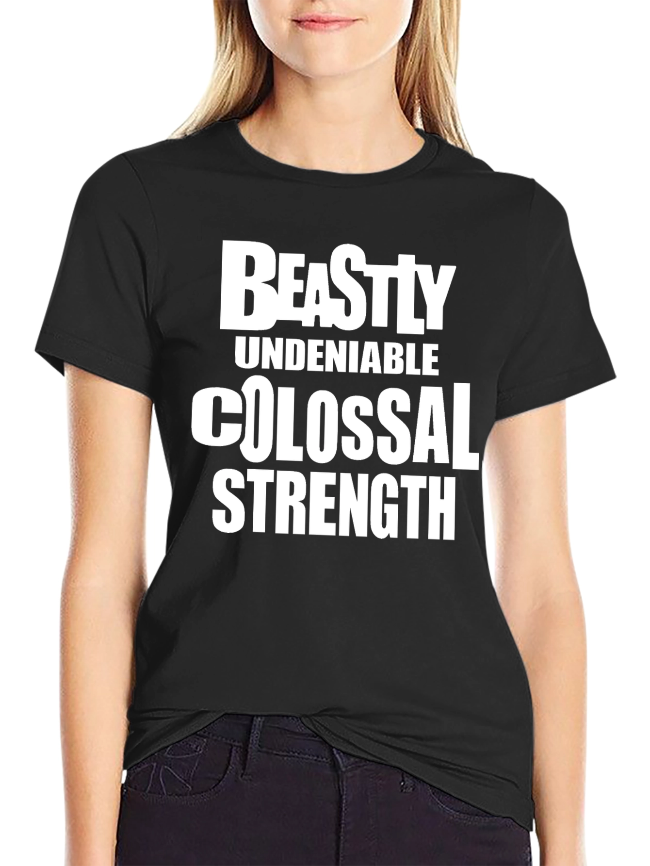 Beastly Strength Black Graphic Tee