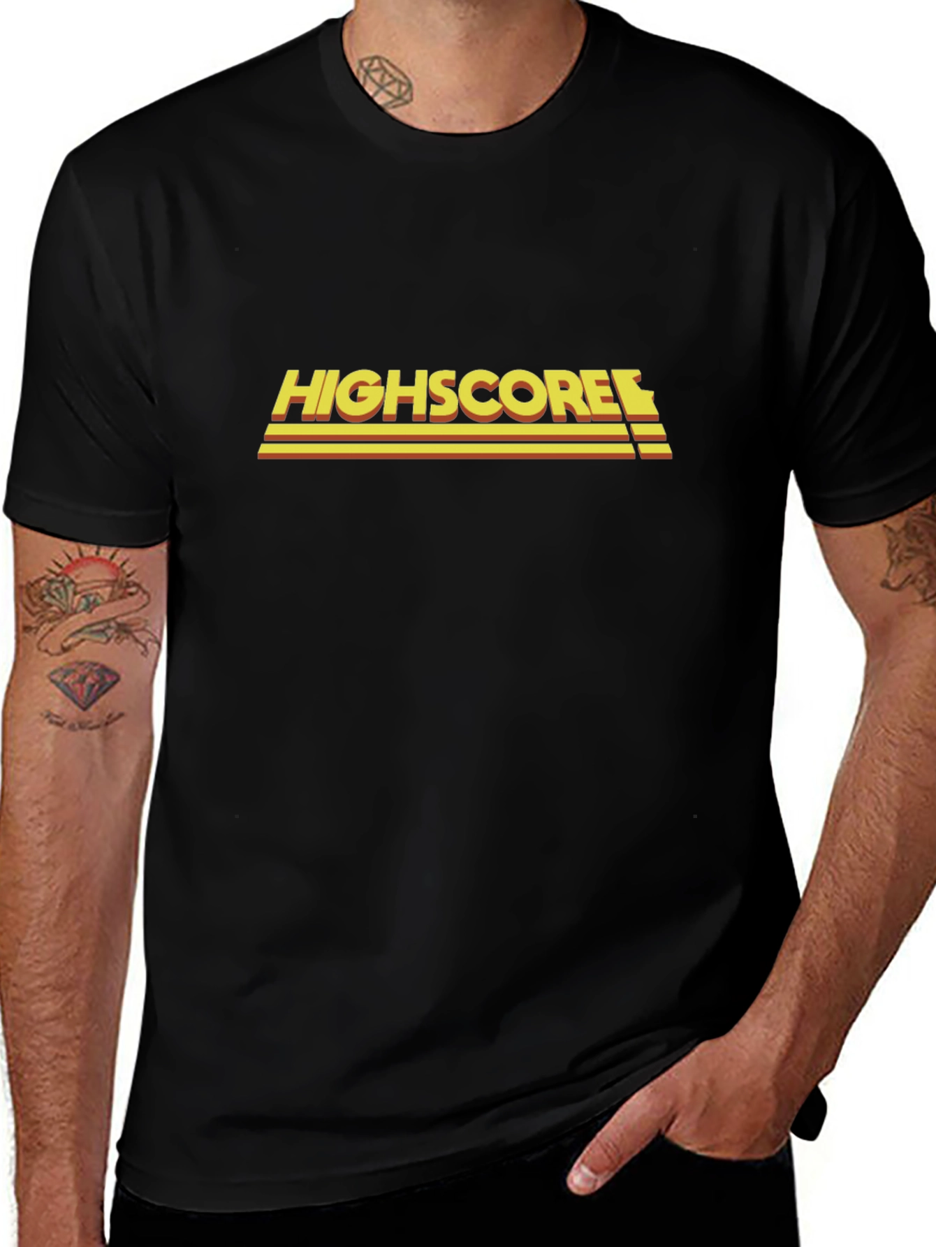 Highscore Retro Black T-Shirt