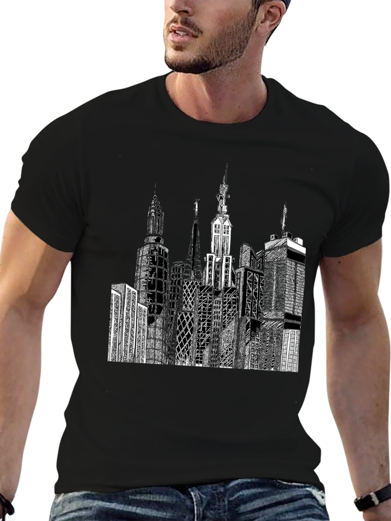 Cityscape Graphic Tee - Urban Style