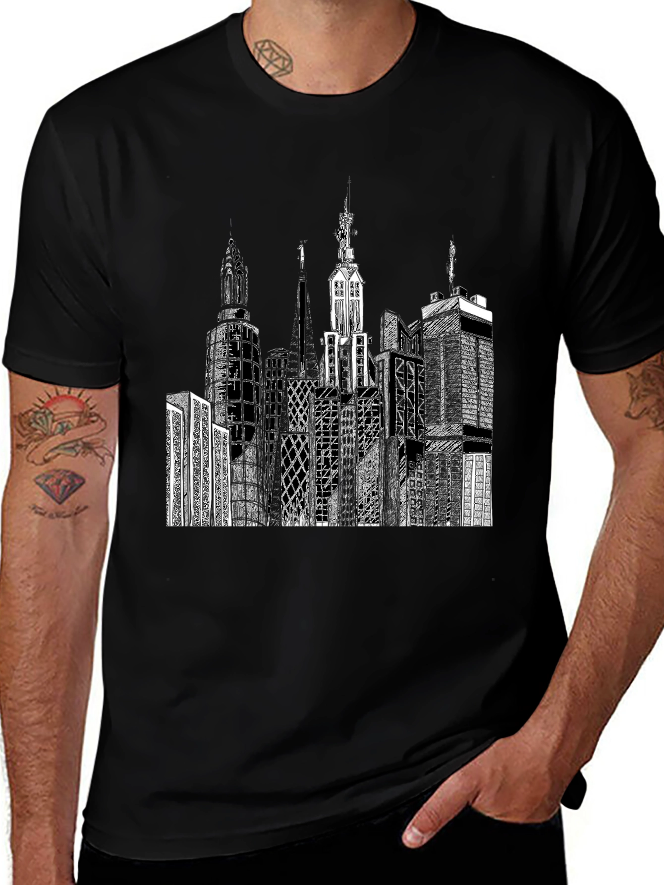 Cityscape Graphic Tee - Urban Style