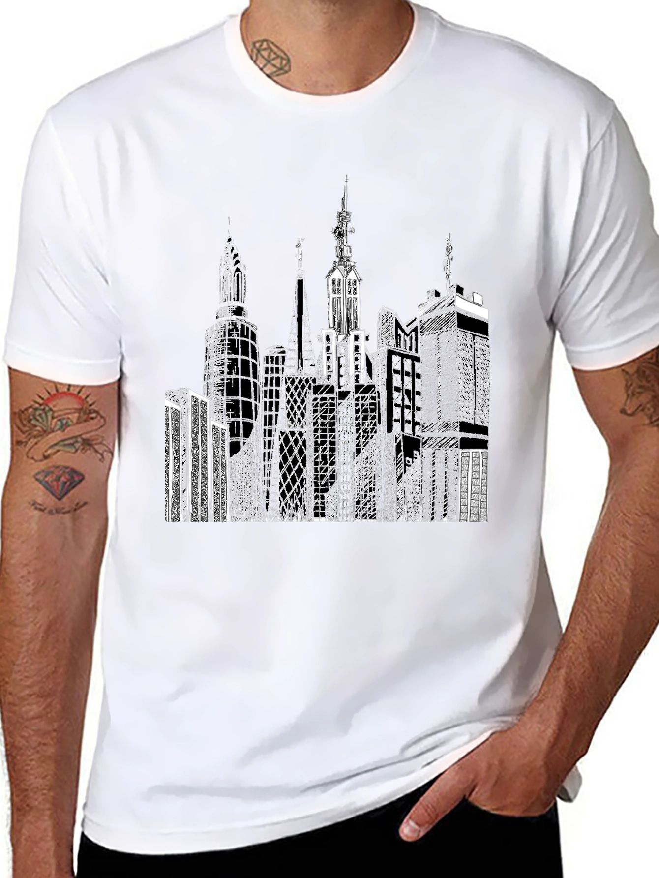 Cityscape Graphic Tee - Urban Style