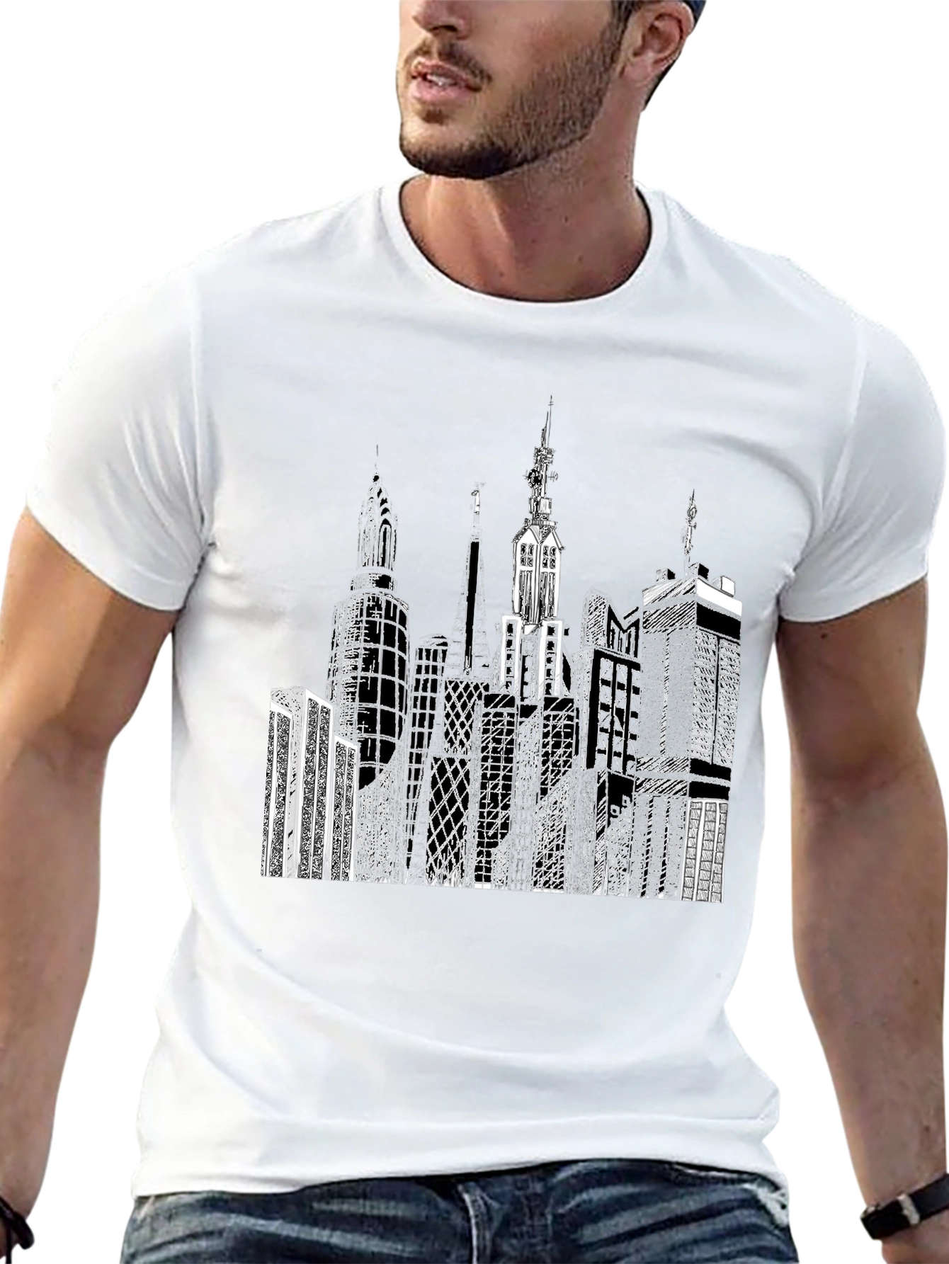 Cityscape Graphic Tee - Urban Style