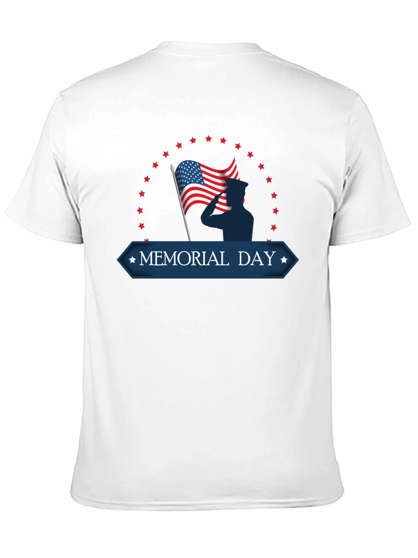 Memorial Day T-Shirt - Patriotic USA Flag Design
