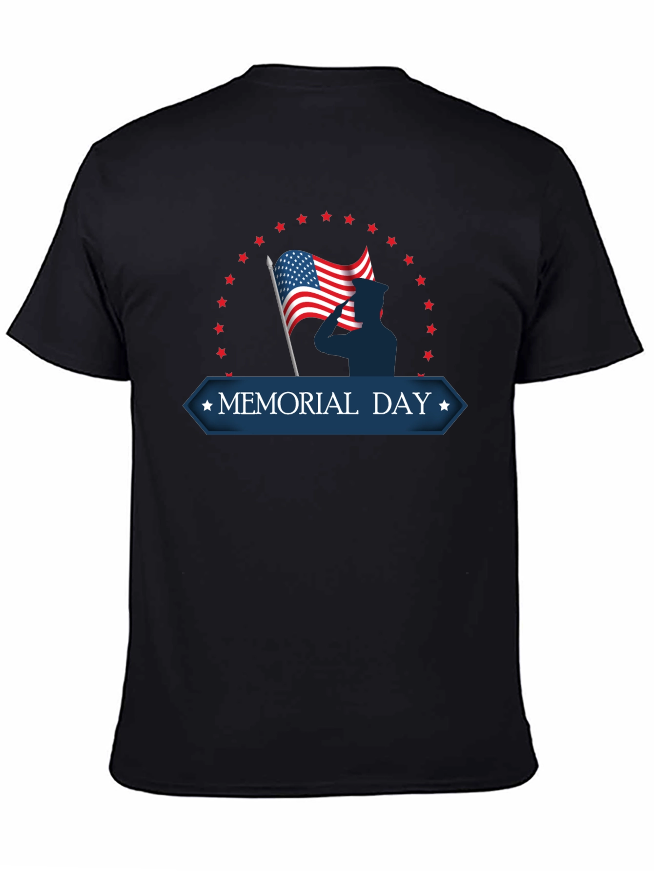 Memorial Day T-Shirt - Patriotic USA Flag Design