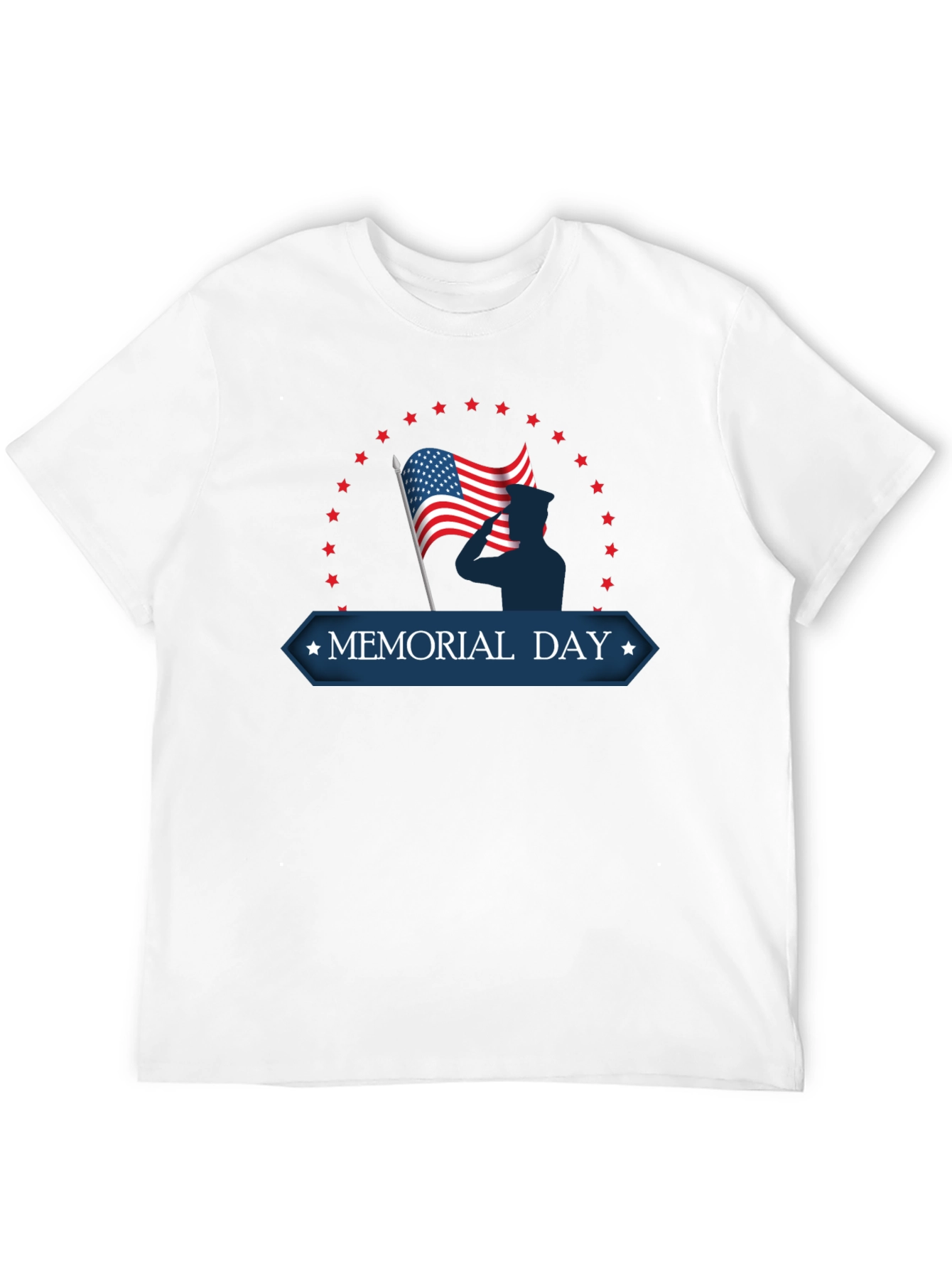 Memorial Day T-Shirt - Patriotic USA Flag Design