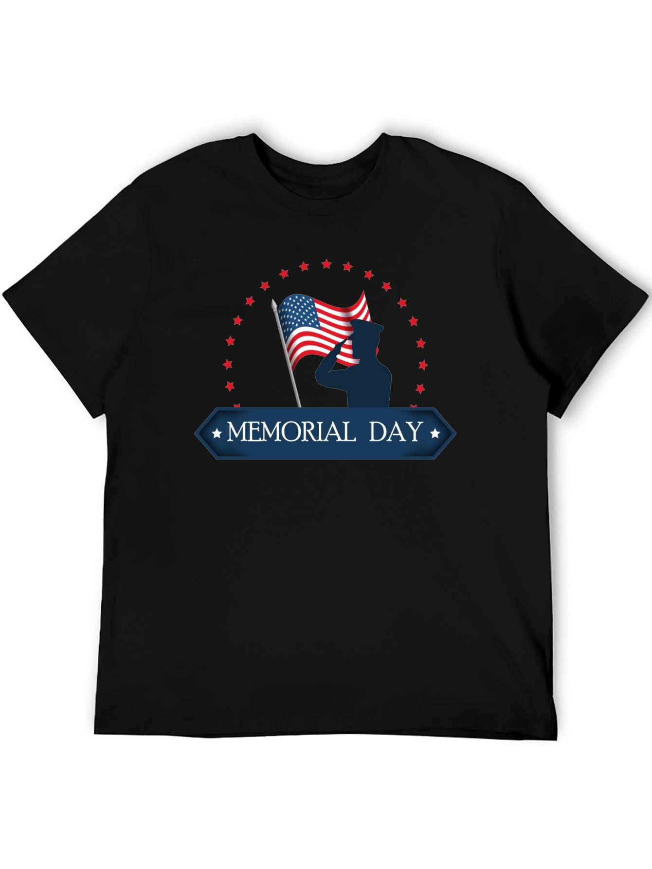 Memorial Day T-Shirt - Patriotic USA Flag Design