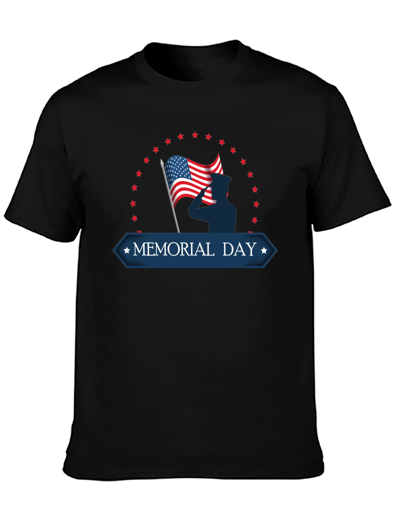 Memorial Day T-Shirt - Patriotic USA Flag Design