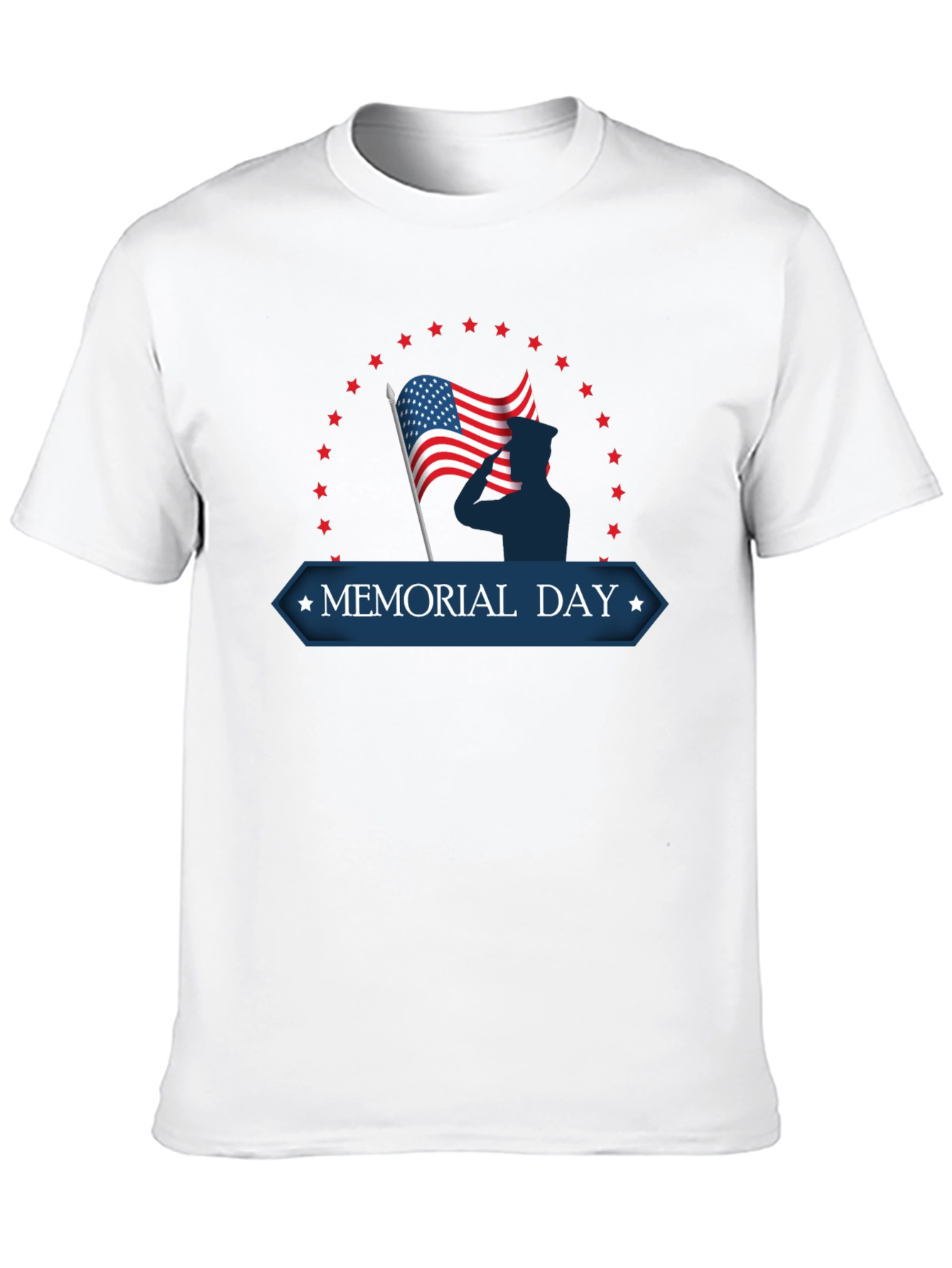 Memorial Day T-Shirt - Patriotic USA Flag Design