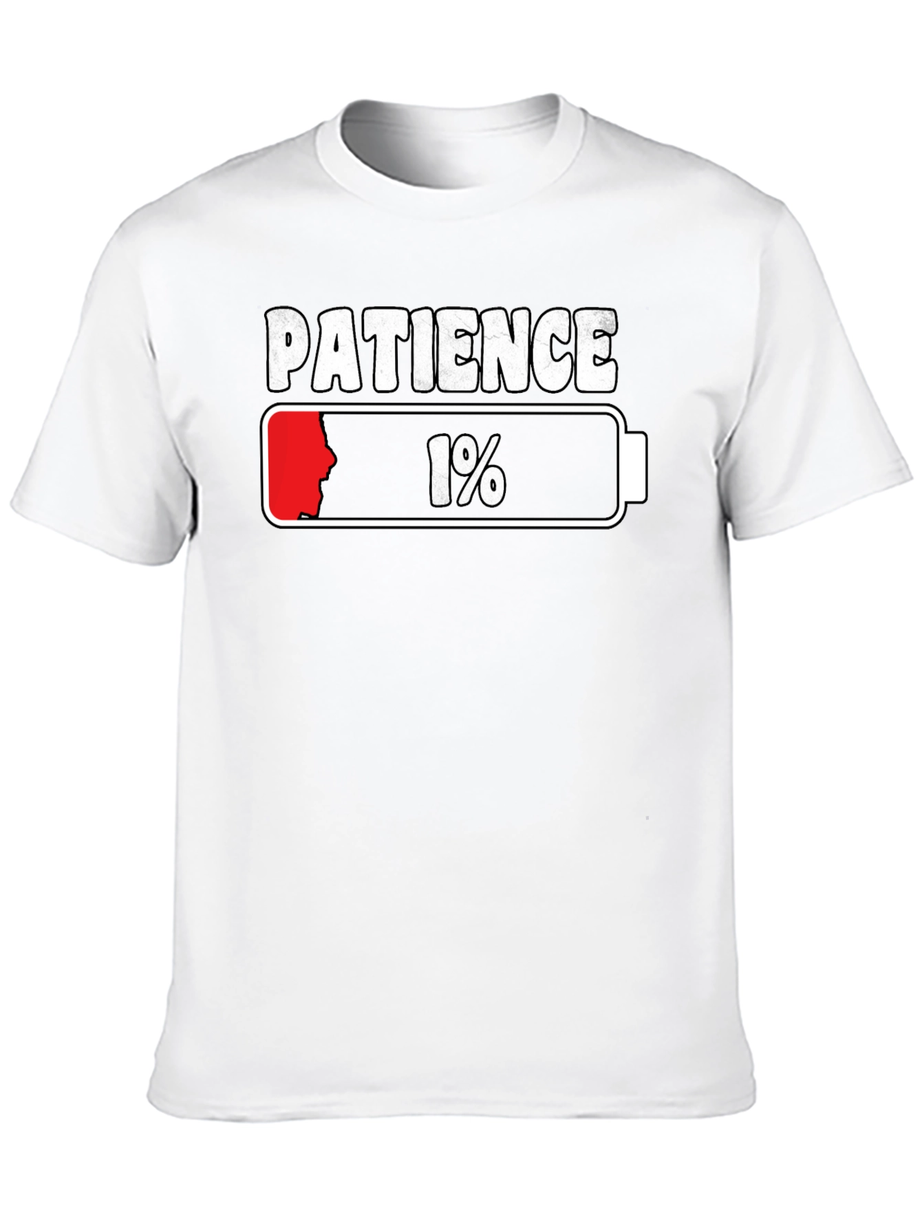 Patience 1% Low Battery Graphic T-Shirt