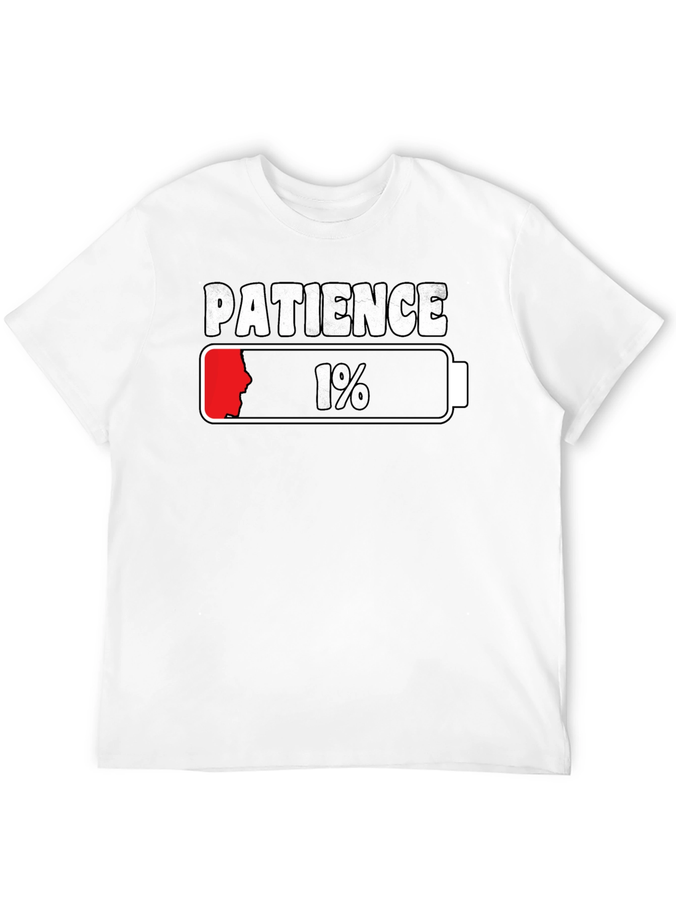 Patience 1% Low Battery Graphic T-Shirt