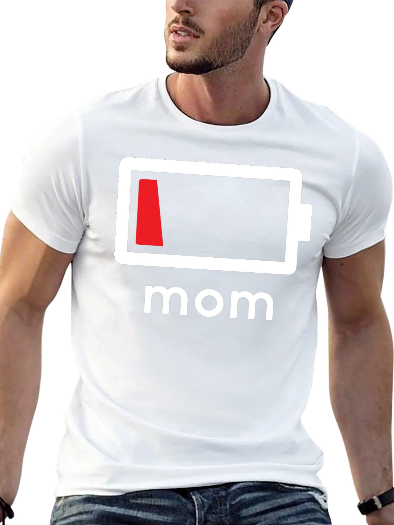 Low Battery Mom T-Shirt - Funny Mothers Day Tee
