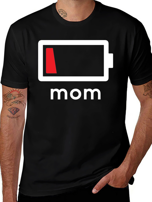 Low Battery Mom T-Shirt - Funny Mothers Day Tee