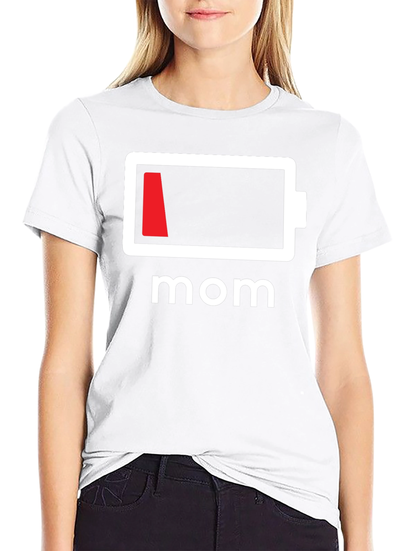 Low Battery Mom T-Shirt - Funny Mothers Day Tee