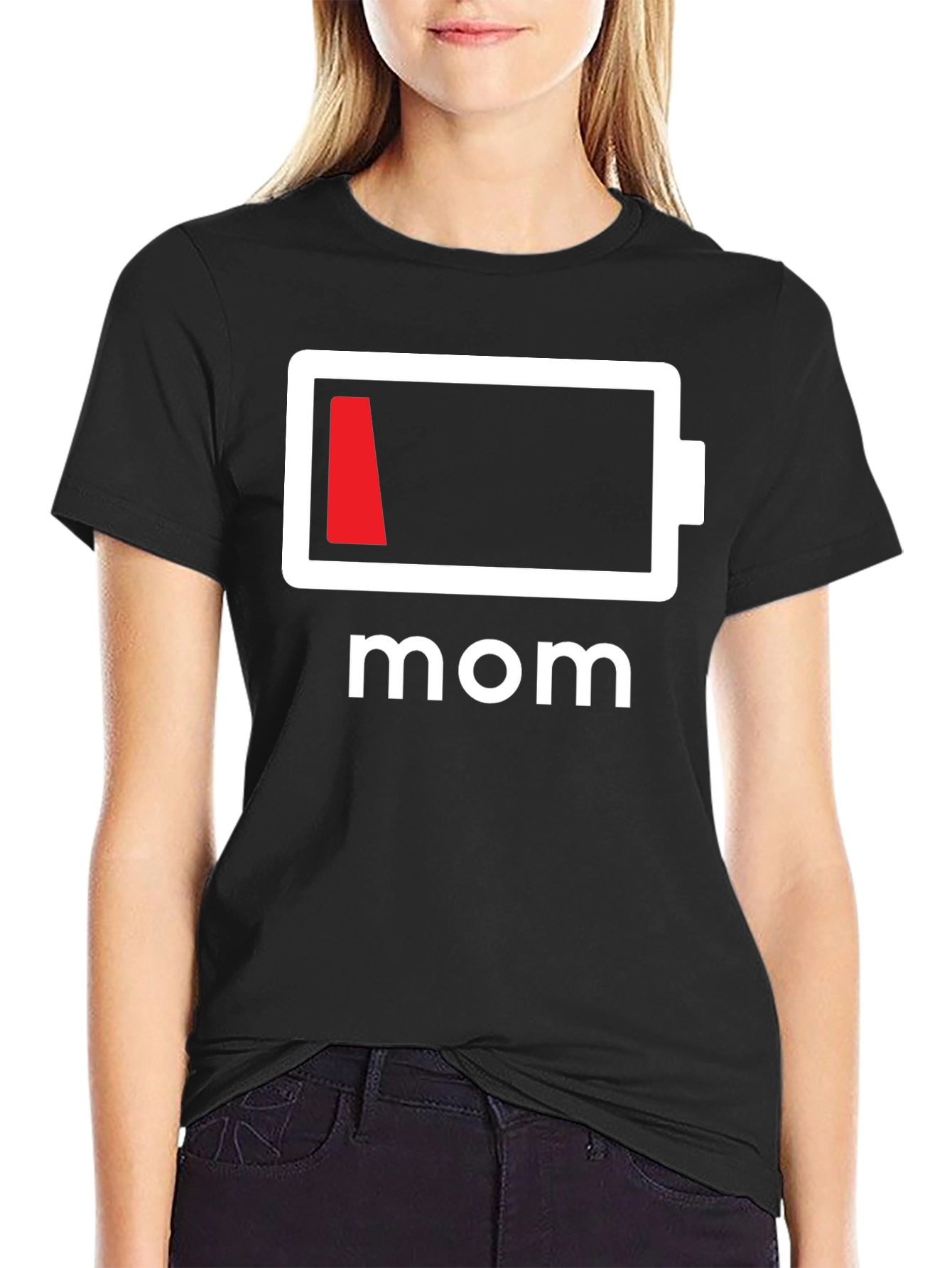 Low Battery Mom T-Shirt - Funny Mothers Day Tee