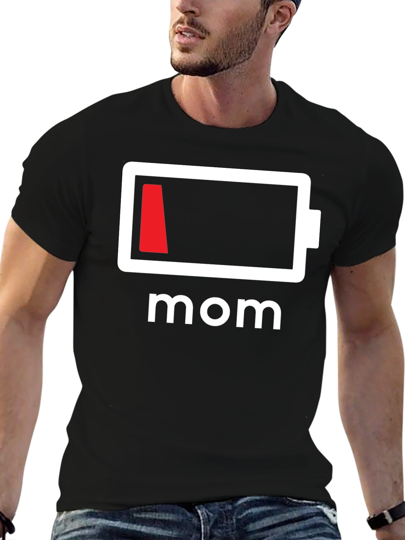 Low Battery Mom T-Shirt - Funny Mothers Day Tee