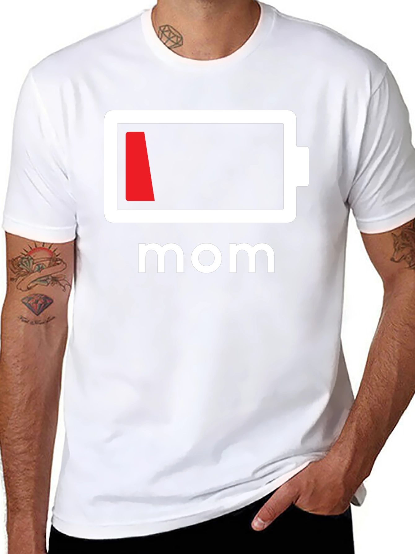 Low Battery Mom T-Shirt - Funny Mothers Day Tee